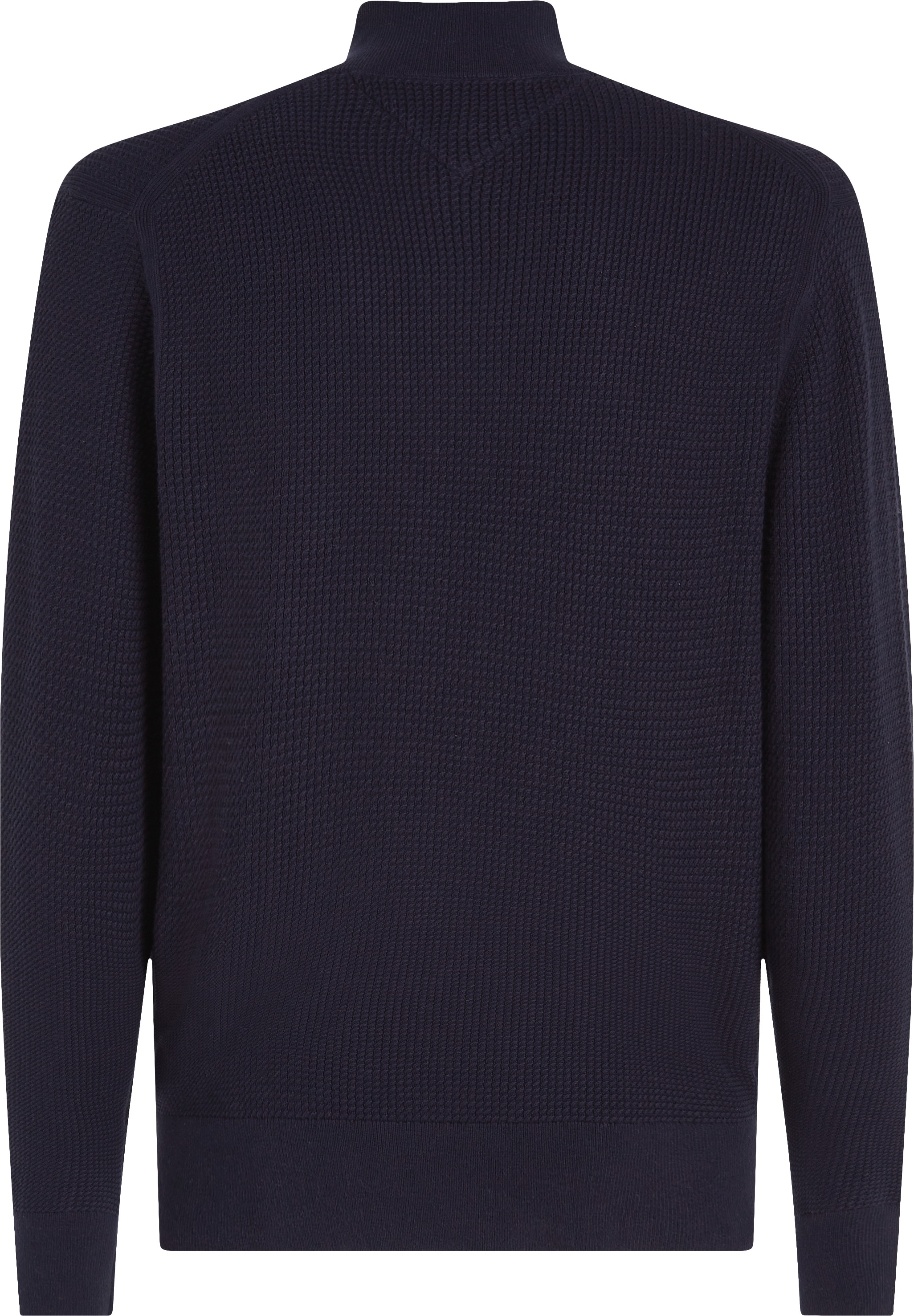 Tommy Hilfiger Big & Tall Stehkragenpullover »BT-STRUCTURE ZIP MOCK-B«, in Grossen Grössen, mit Logostickerei in Brusthöhe