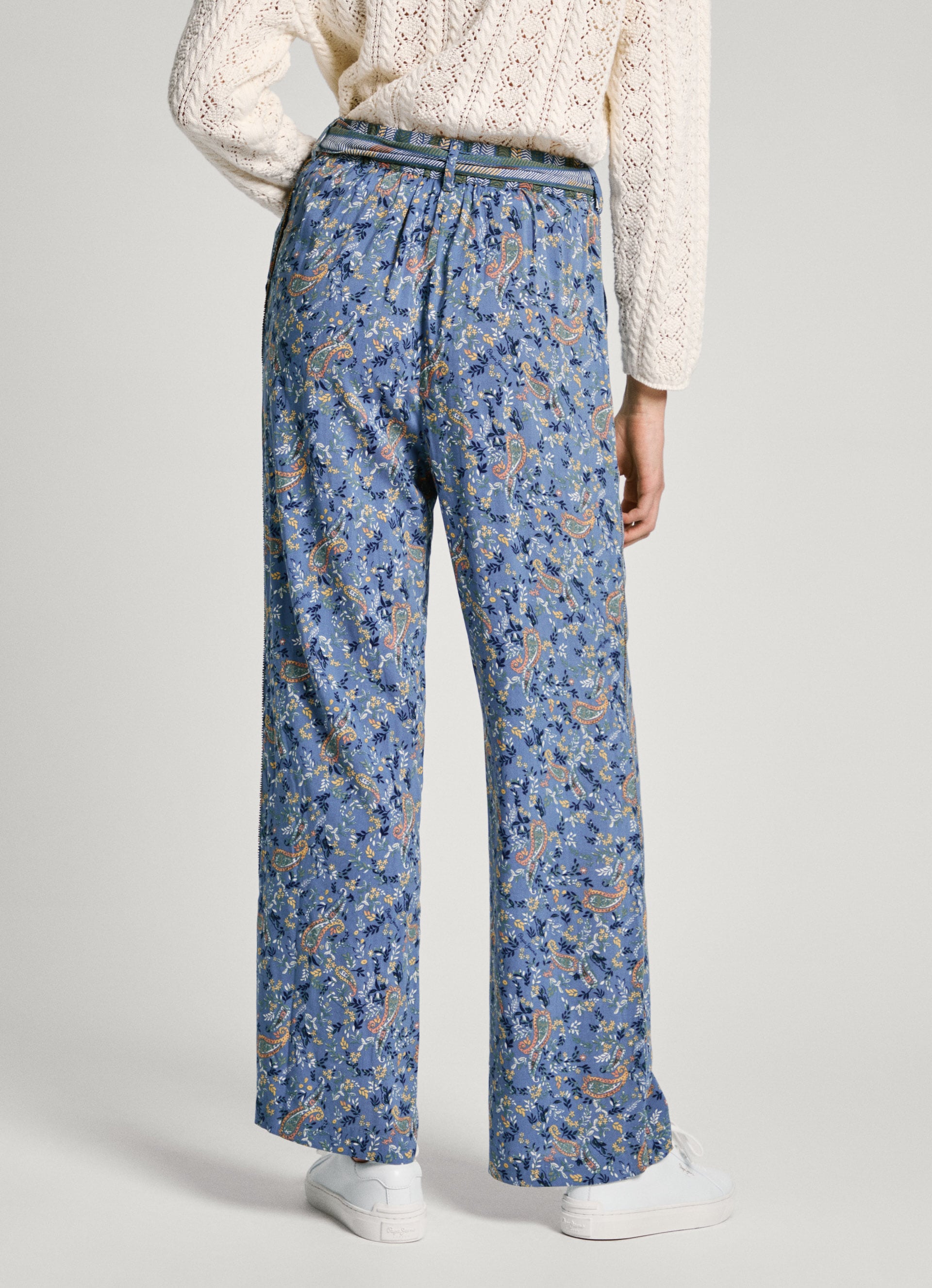 Pepe Jeans Palazzohose »MONICA«, mit Alloverdruck, aus fliessender Viskosequalität