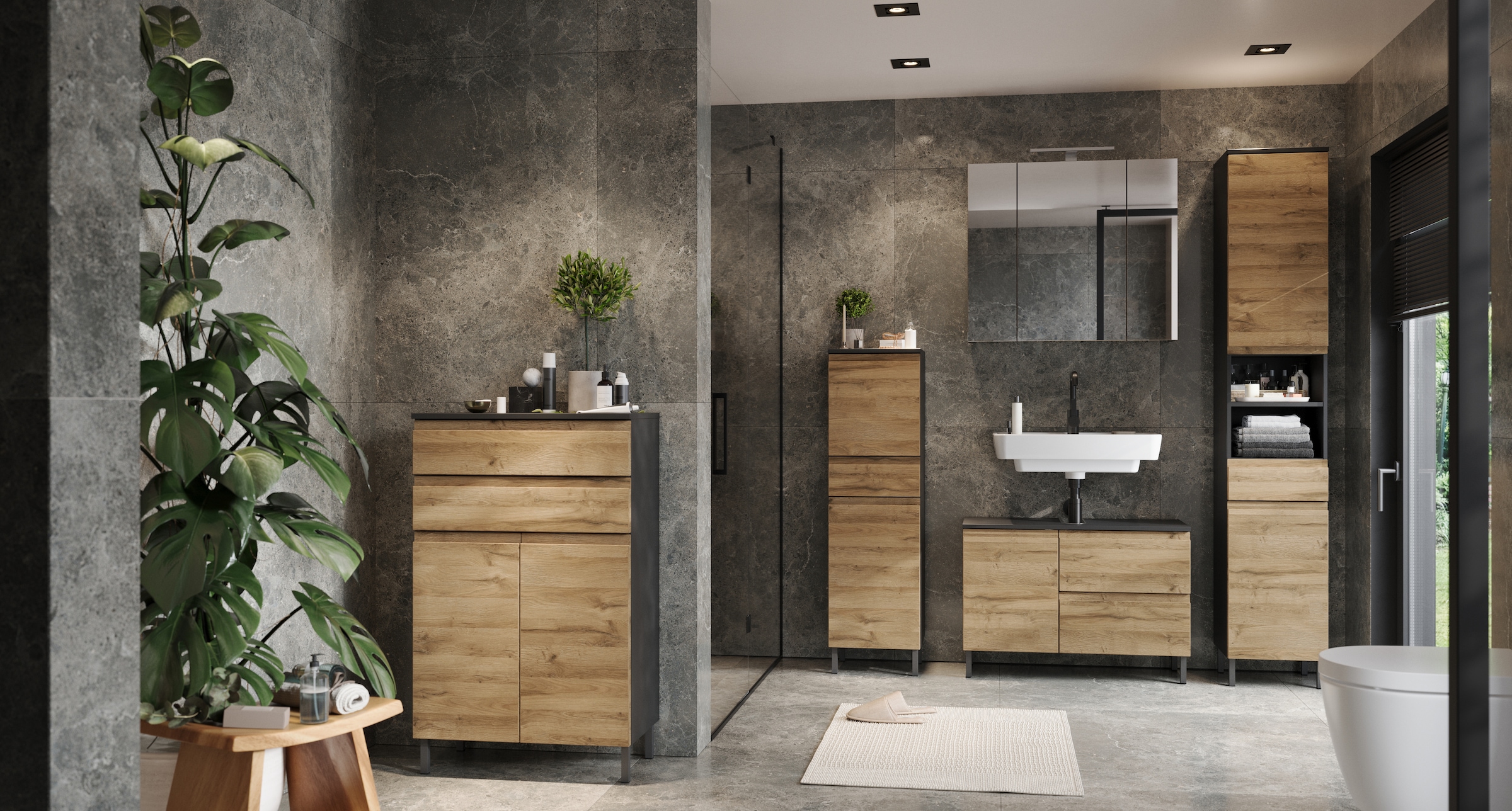 GERMANIA Midischrank »Scantic«, (1 St.), mit griffloser Optik