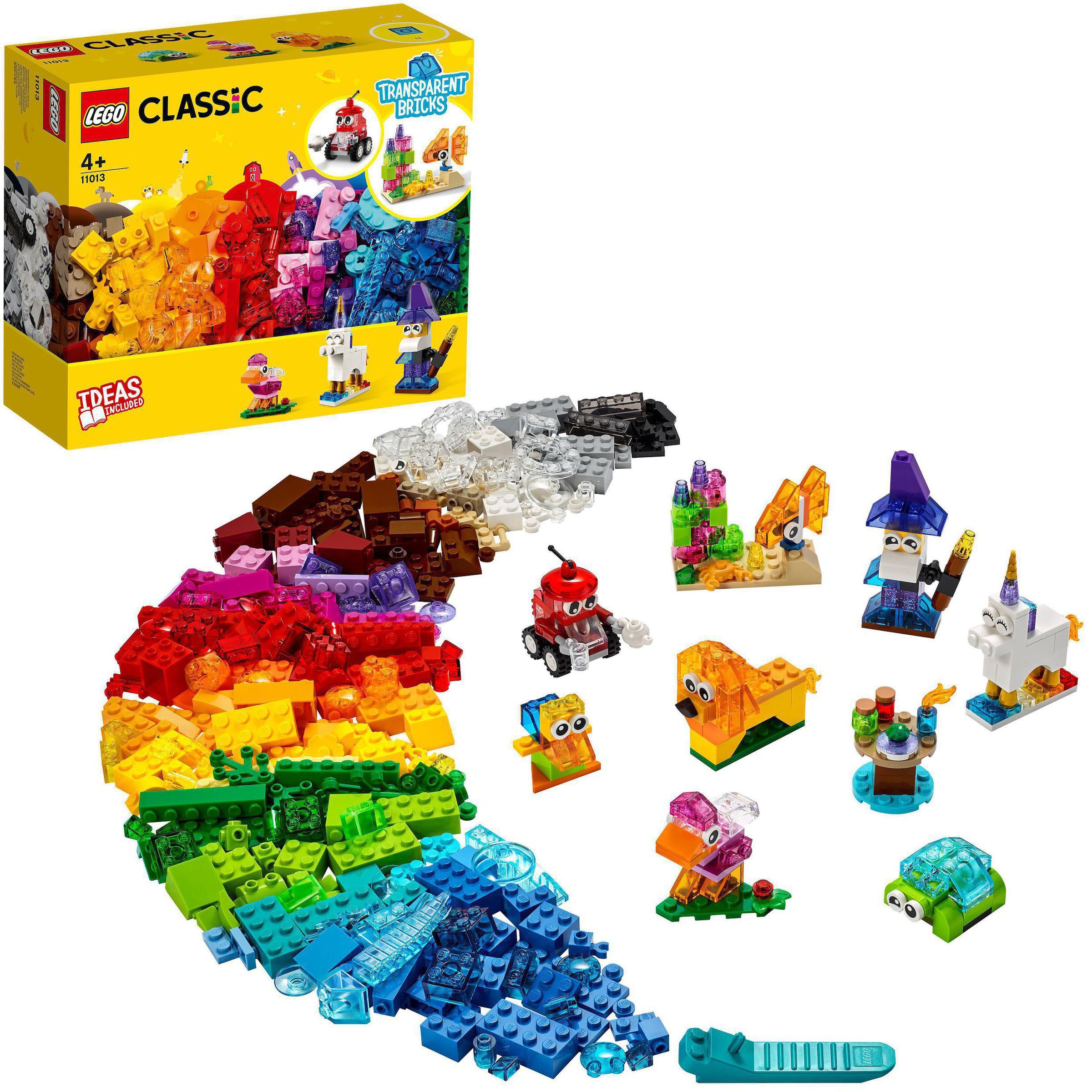 Konstruktionsspielsteine »Kreativ-Bauset mit durchsichtigen Steinen (11013), LEGO®...