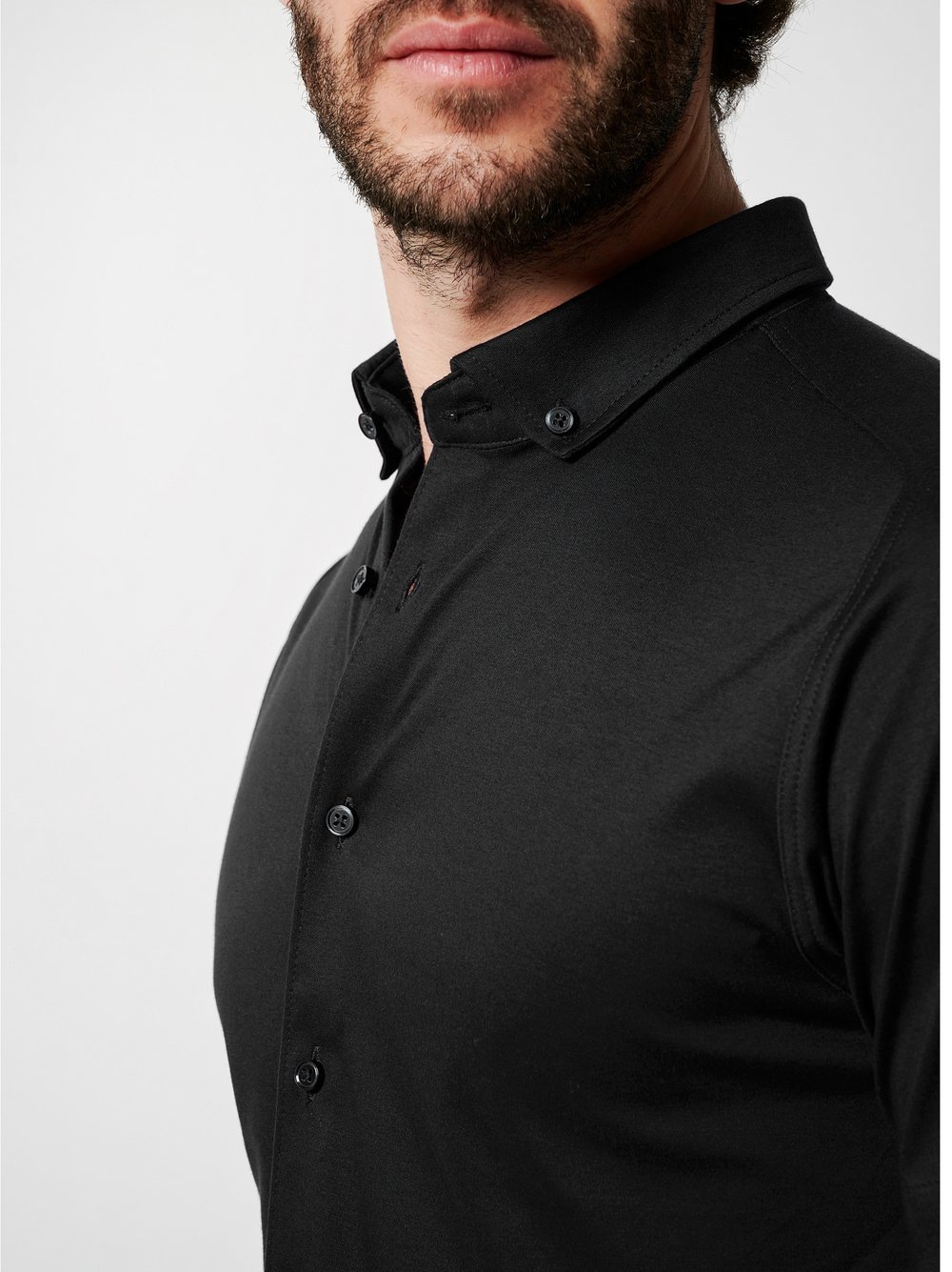 DESOTO Kurzarmhemd »Casual Modern Button Down 1/2«, Mit Rundhalsausschnitt