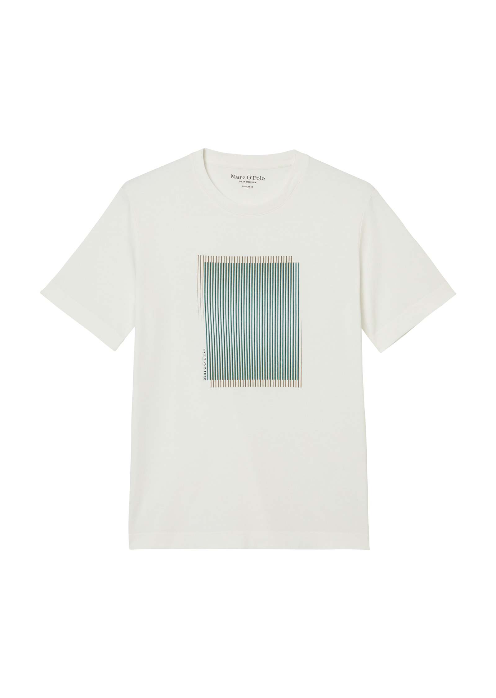 Marc O'Polo T-Shirt, geometrischer Print mit Streifenmuster