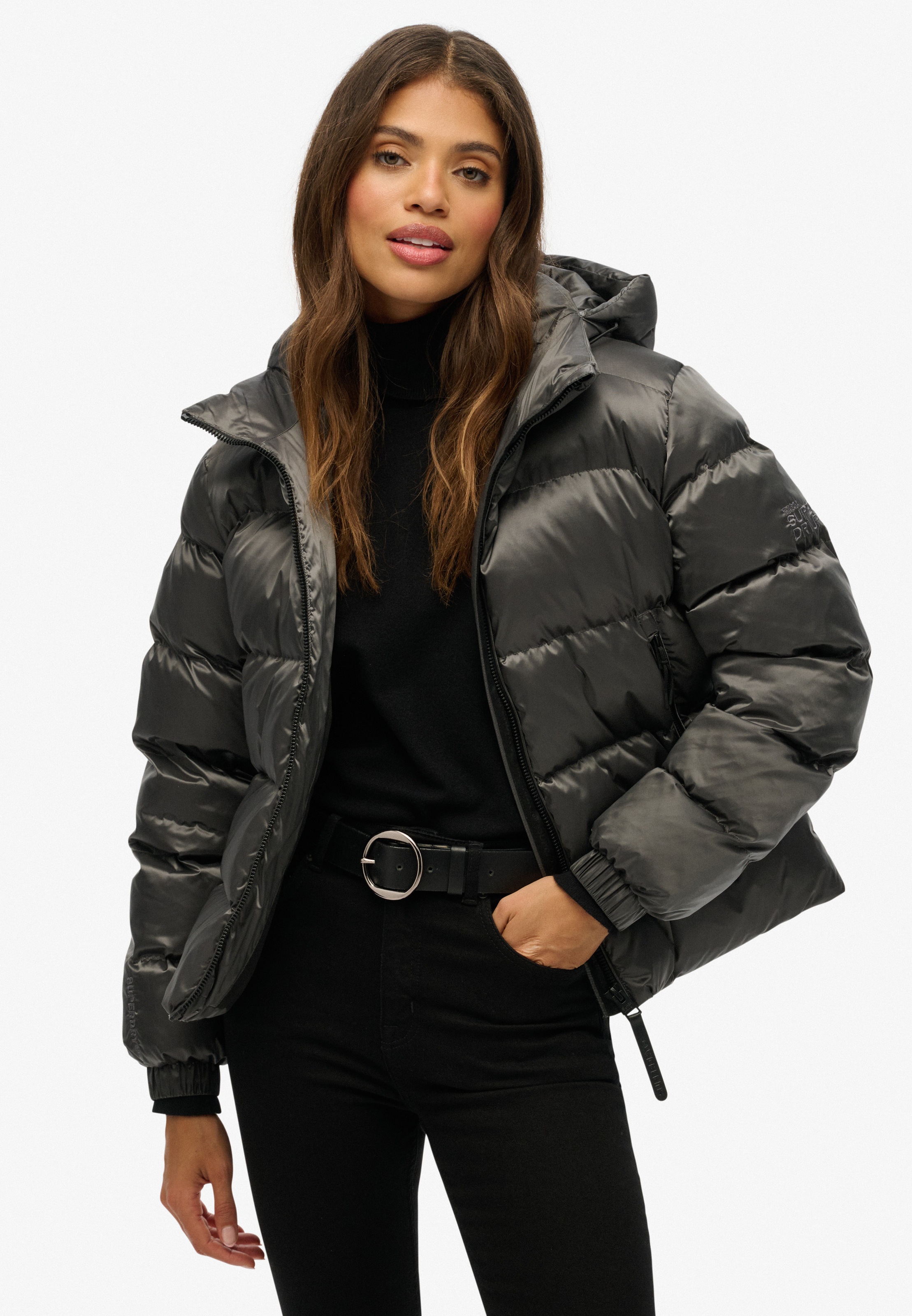 Superdry Steppjacke »HOODED LUXE SPORTS PUFFER«, mit Kapuze