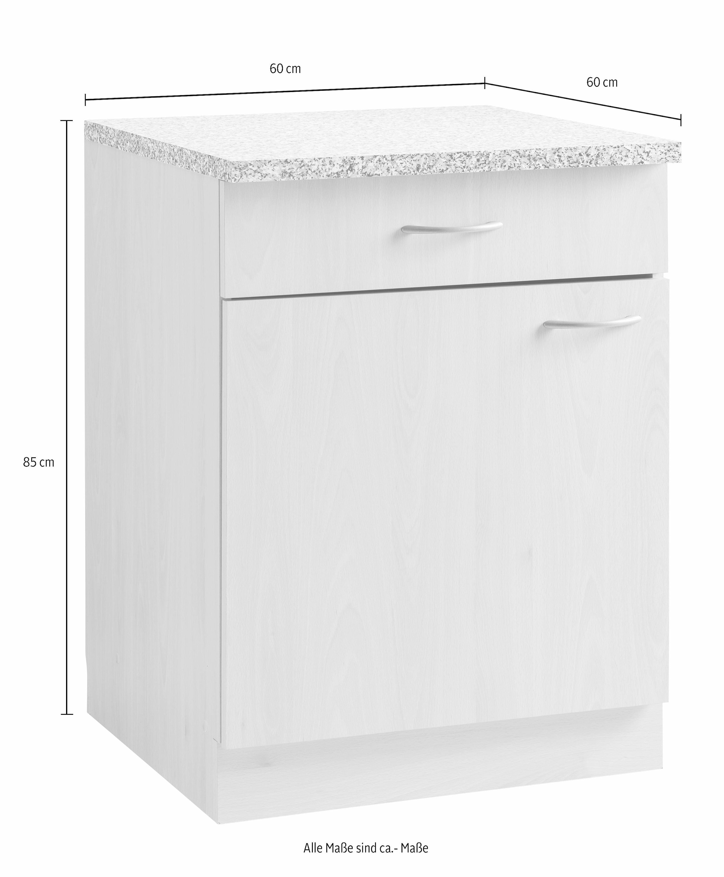 wiho Küchen Unterschrank »Kiel«, breit bestellen Jelmoli-Versand 60 cm | online