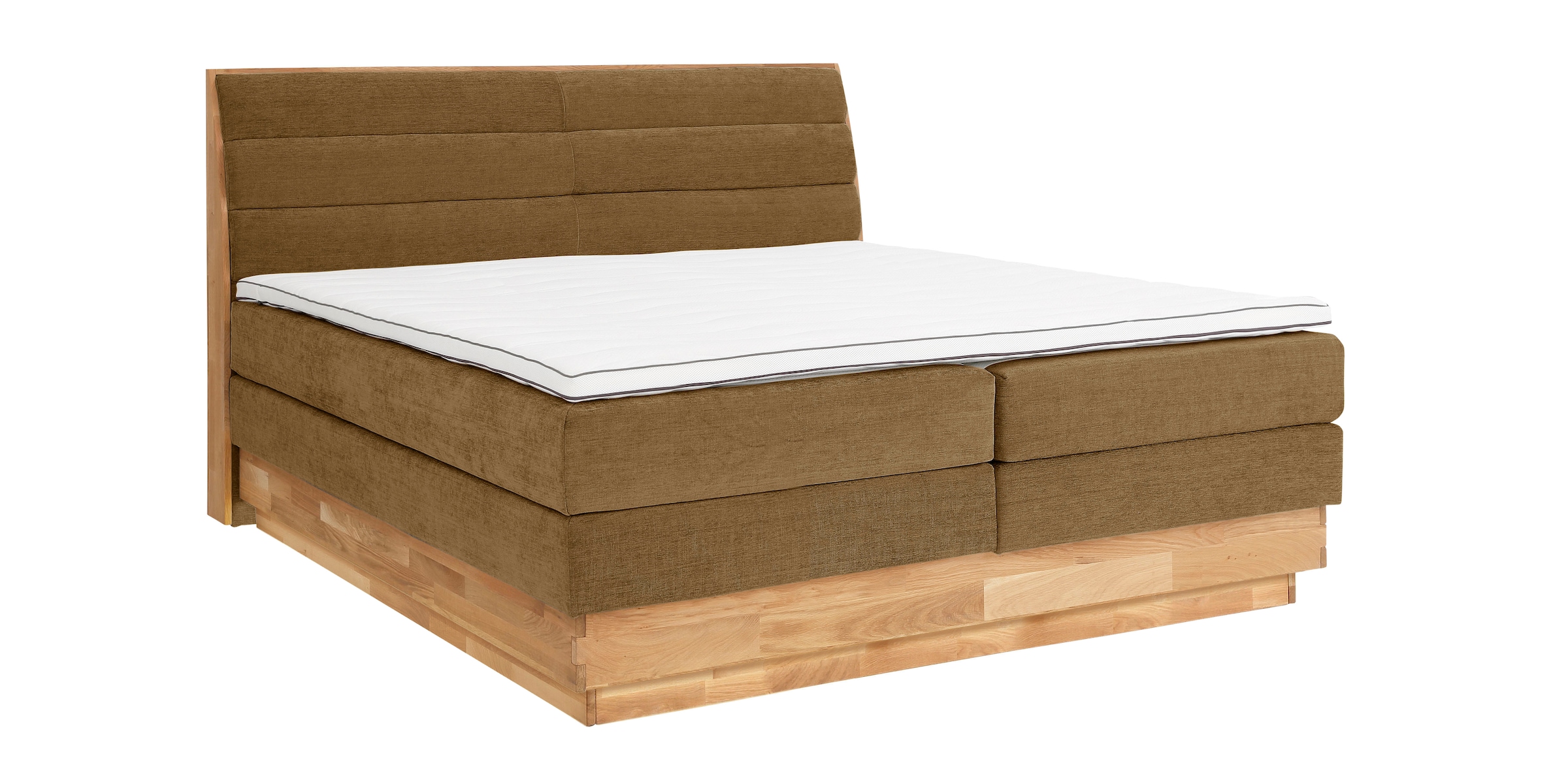 GOODproduct Boxspringbett »Jenna«, ohne LED-Beleuchtung, mit zertifizierten, recycelten Bezugsstoffen