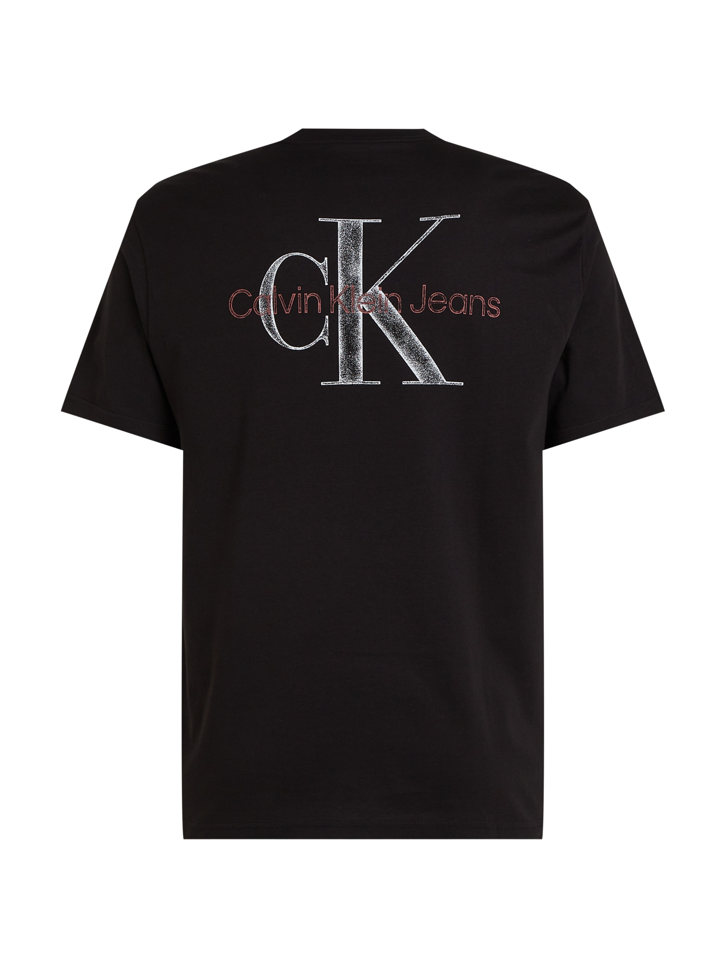 Calvin Klein Jeans Plus T-Shirt »Plus Textured Monologo Tee«, in Grossen Grössen mit Rückendruck