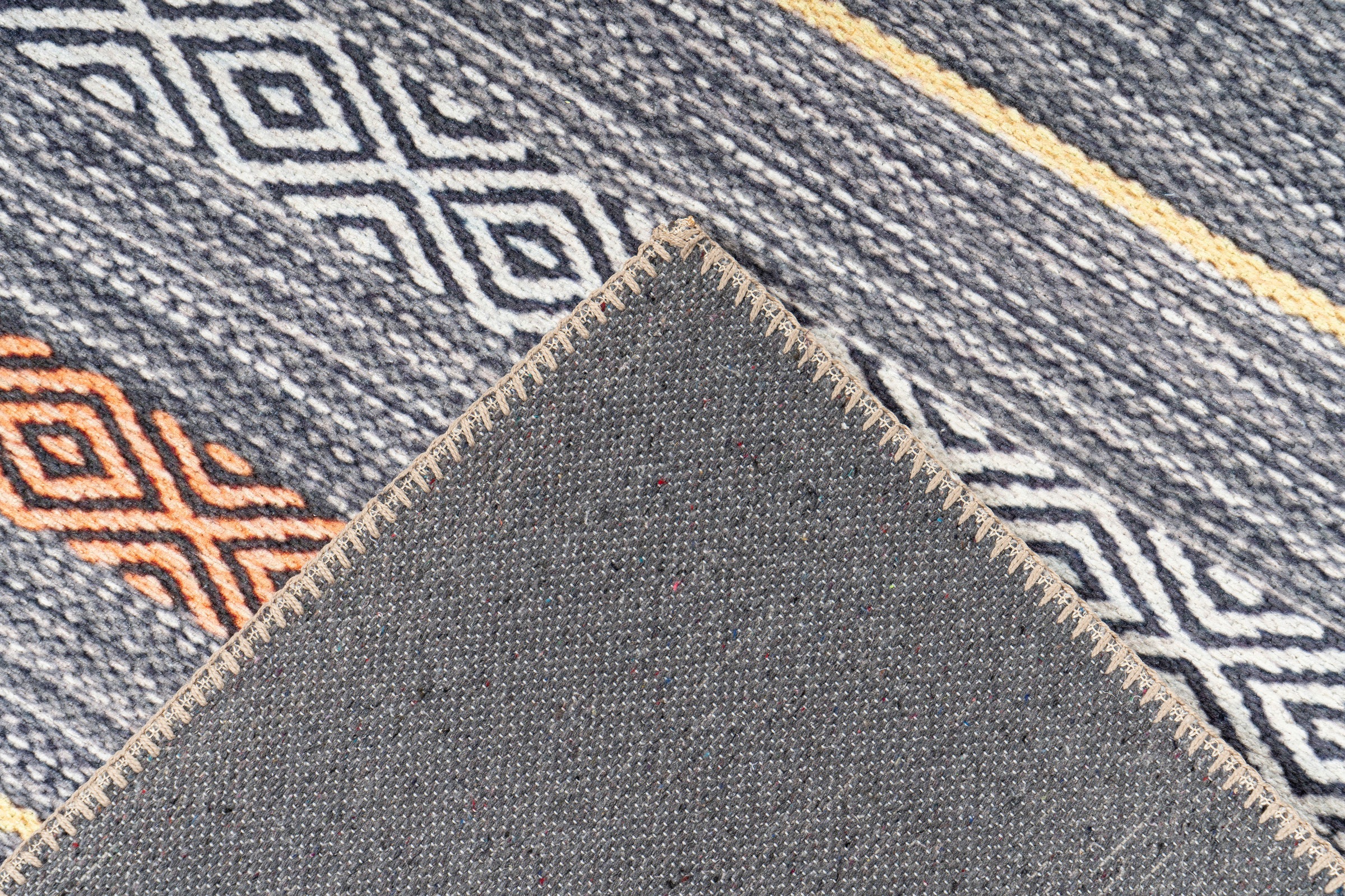 me gusta Teppich »Faye 1125«, rechteckig, 6 mm Höhe, Flachgewebe, gedrucktes Motiv, Wohnzimmer, Esszimmer