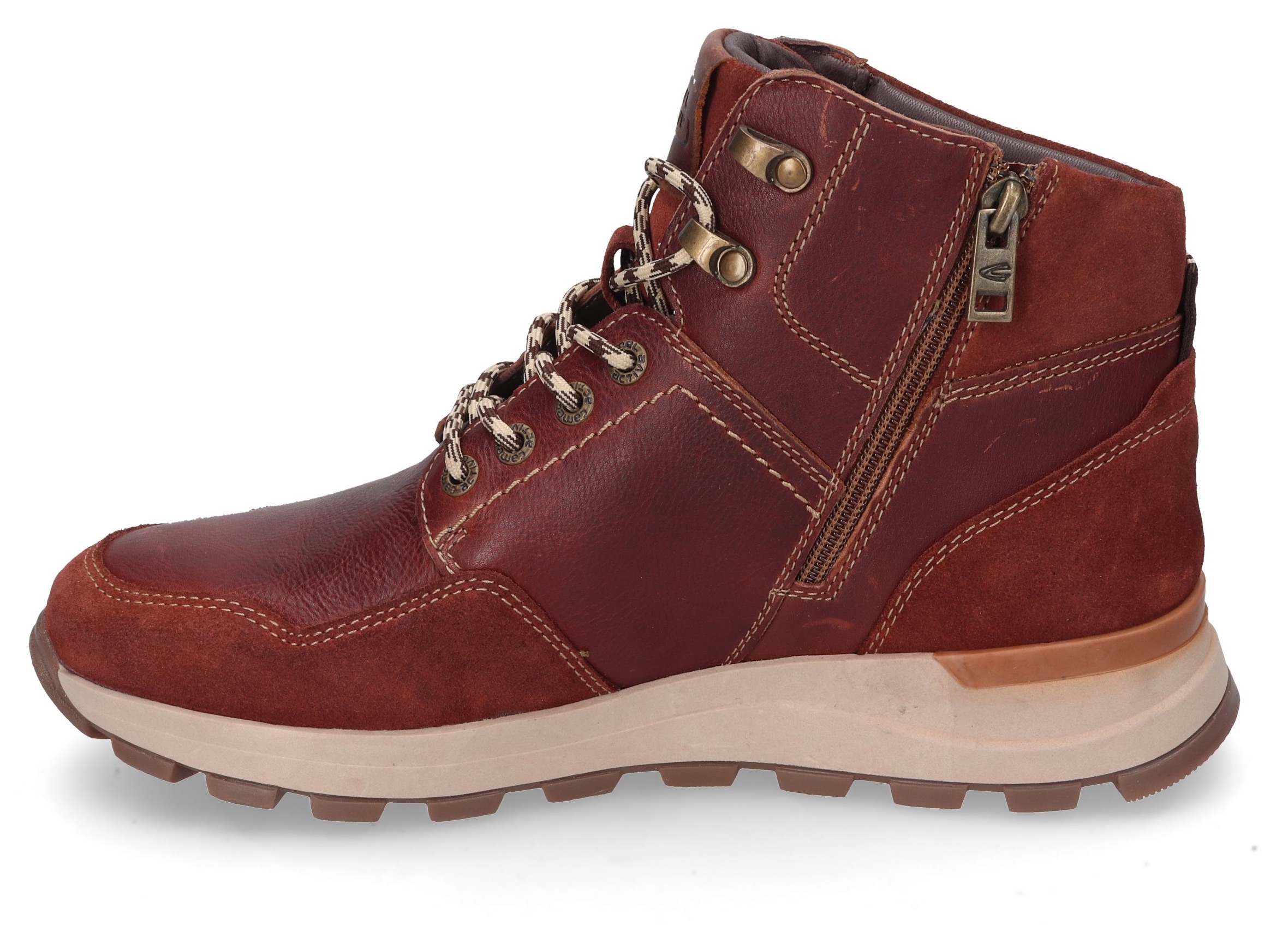 camel active Schnürboots, Schnürboos, High Top Sneaker, Winterboots mit Wechselfussbett