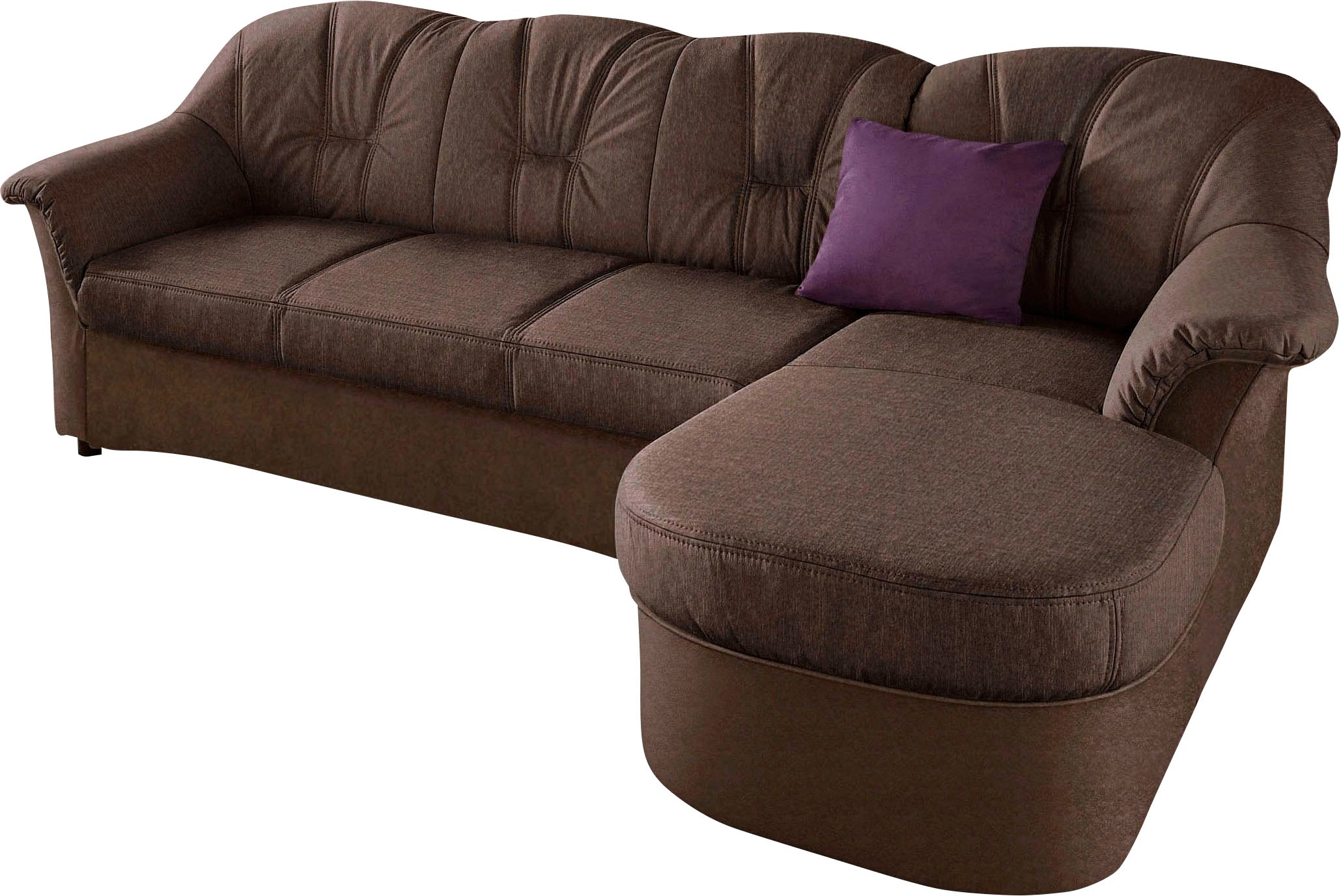 DOMO collection Ecksofa »Flores Schlafsofa, B/T/H: 233/142/86 cm, L-Form«, wahlweise mit Bettfunktion, wahlweise mit Federkern, auch in Leder