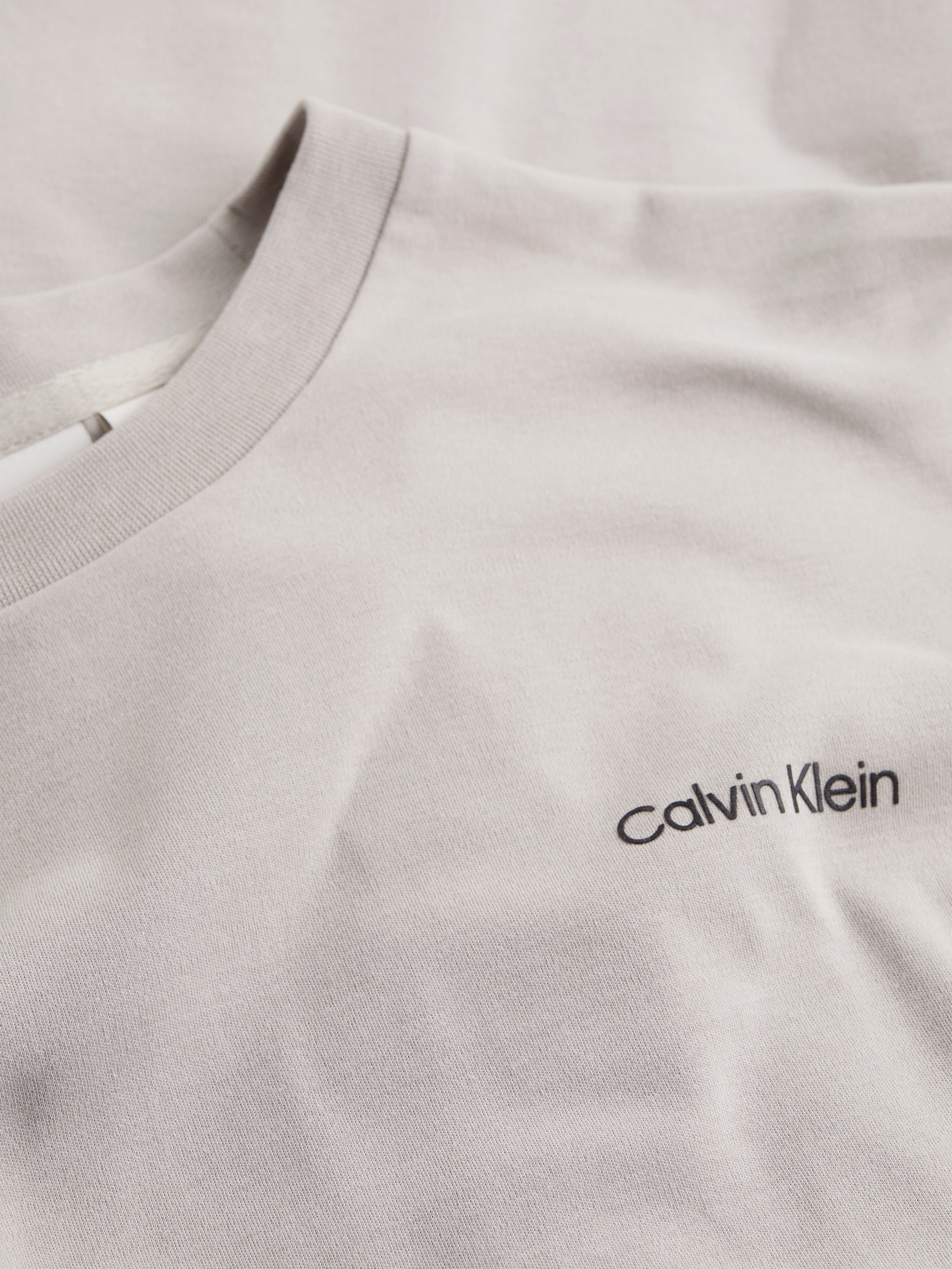 Calvin Klein T-Shirt »Micro Logo«, aus dickem Winterjersey, mit Logoprint