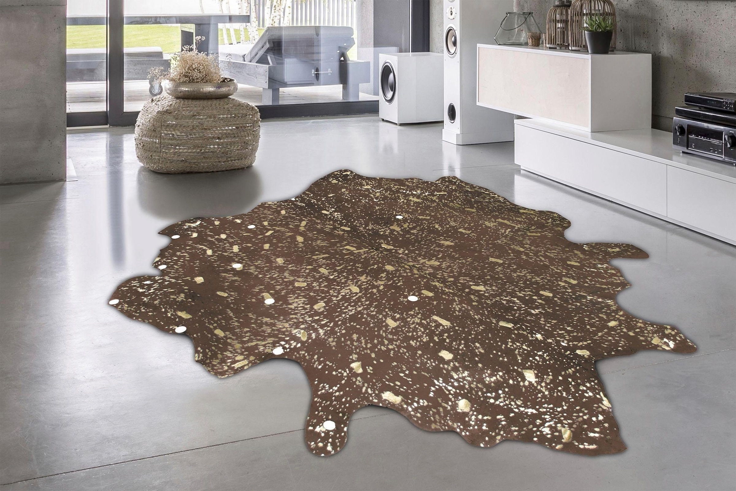 calo-deluxe Fellteppich »Ronda 210«, fellförmig, 8 mm Höhe, echtes Rinderfell, Wohnzimmer