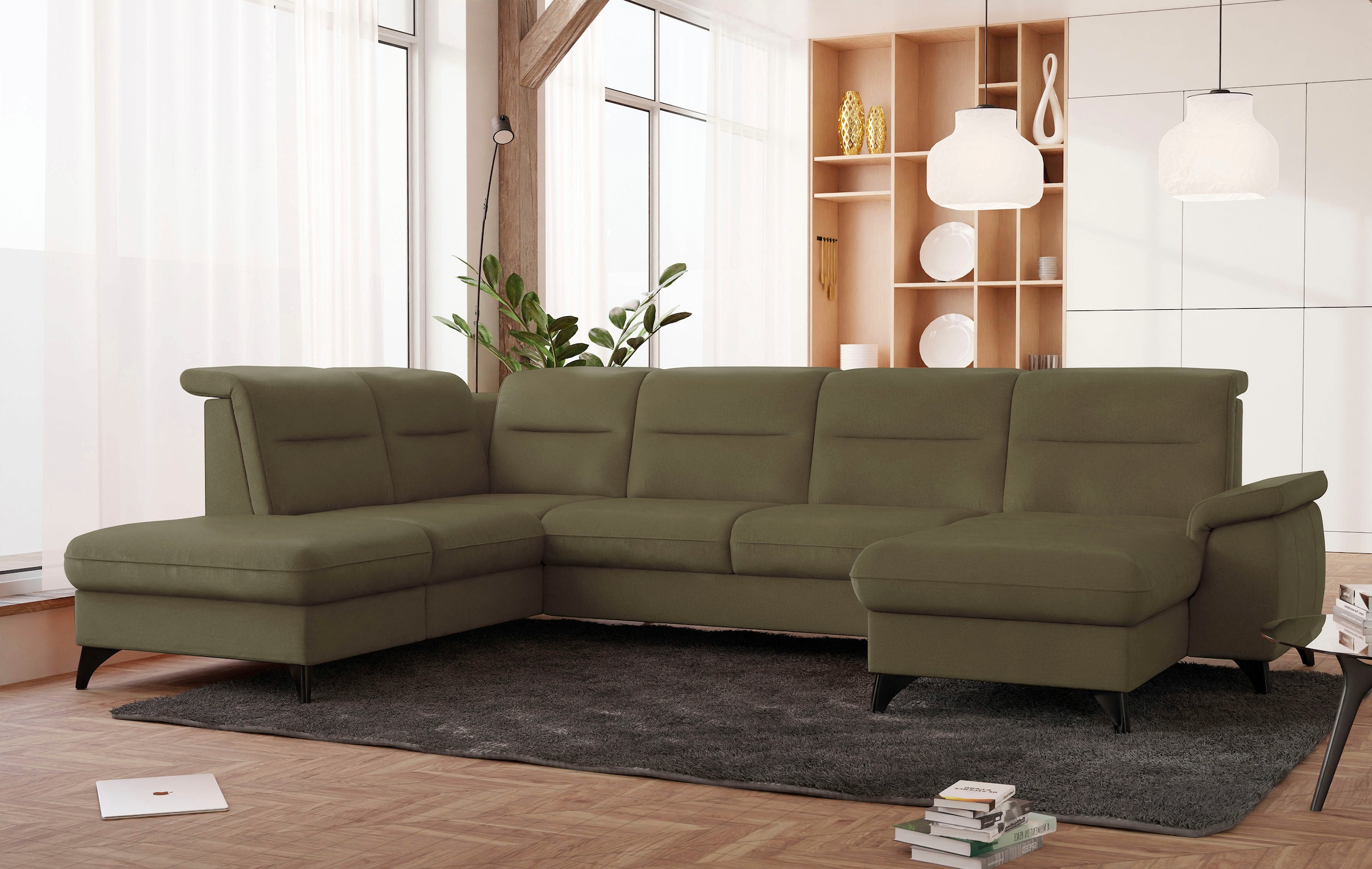 sit&more Wohnlandschaft "Astoria U-Form" wahlweise mit motorischer Relaxfunktion