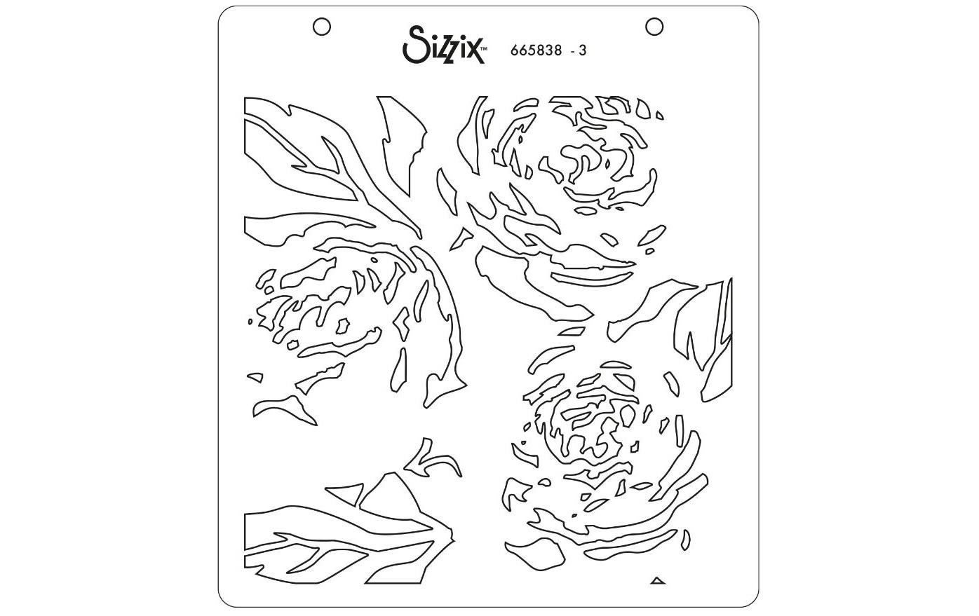 Sizzix Kreativset »Schablone Pfingstrosen 4er-Pack«