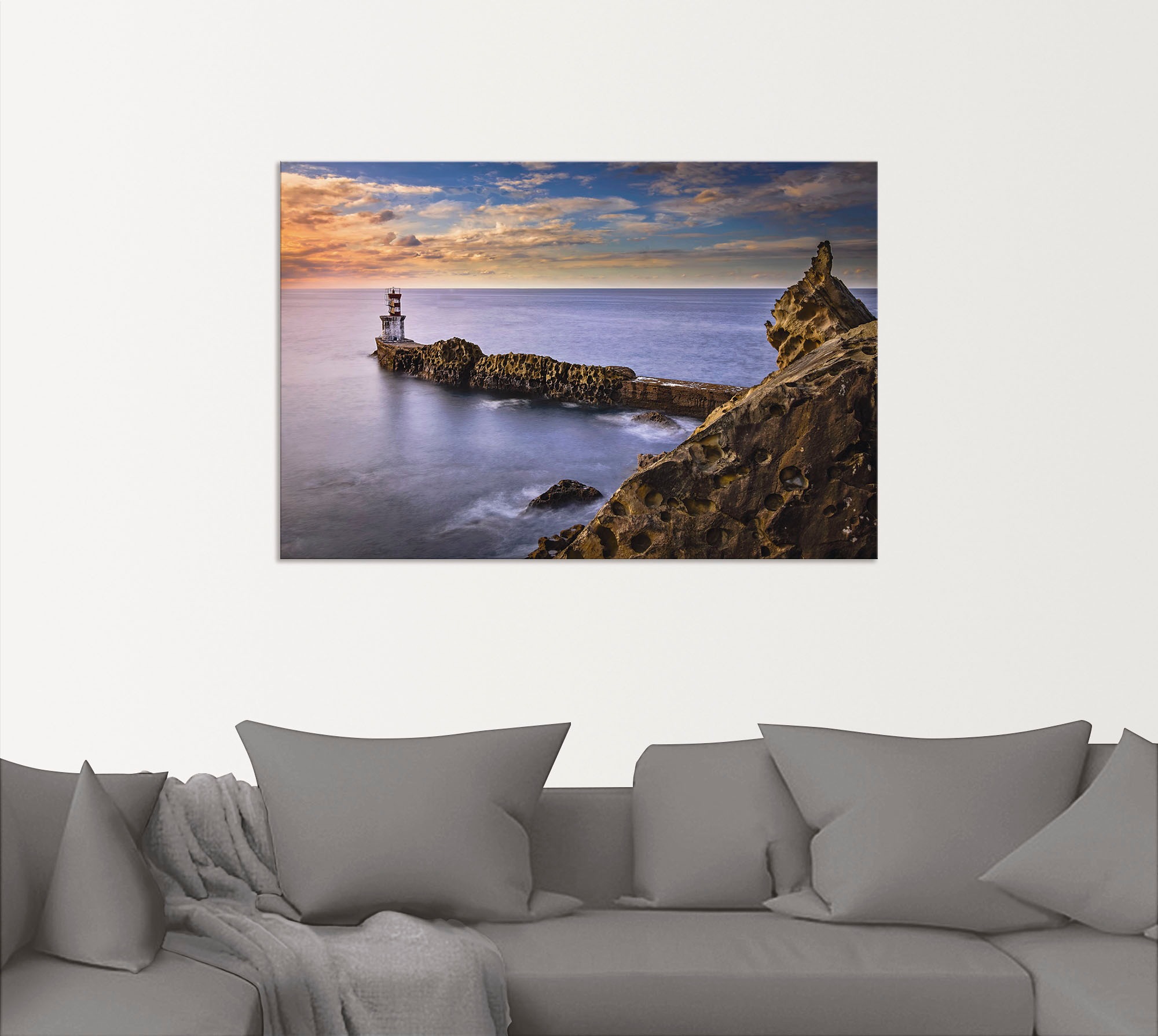 Artland Wandbild »Leuchtturm im Norden Spaniens«, Küste, (1 St.), als Alubild, Leinwandbild, Wandaufkleber oder Poster in versch. Grössen