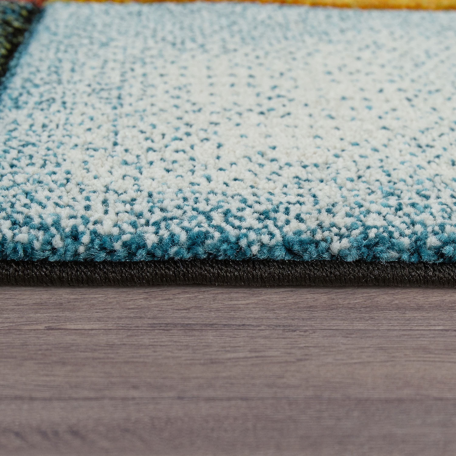 Paco Home Teppich »Smaragd 753«, rechteckig, 17 mm Höhe, Kurzflor, 3D-Design, mit Karo Muster, auch als Läufer erhältlich