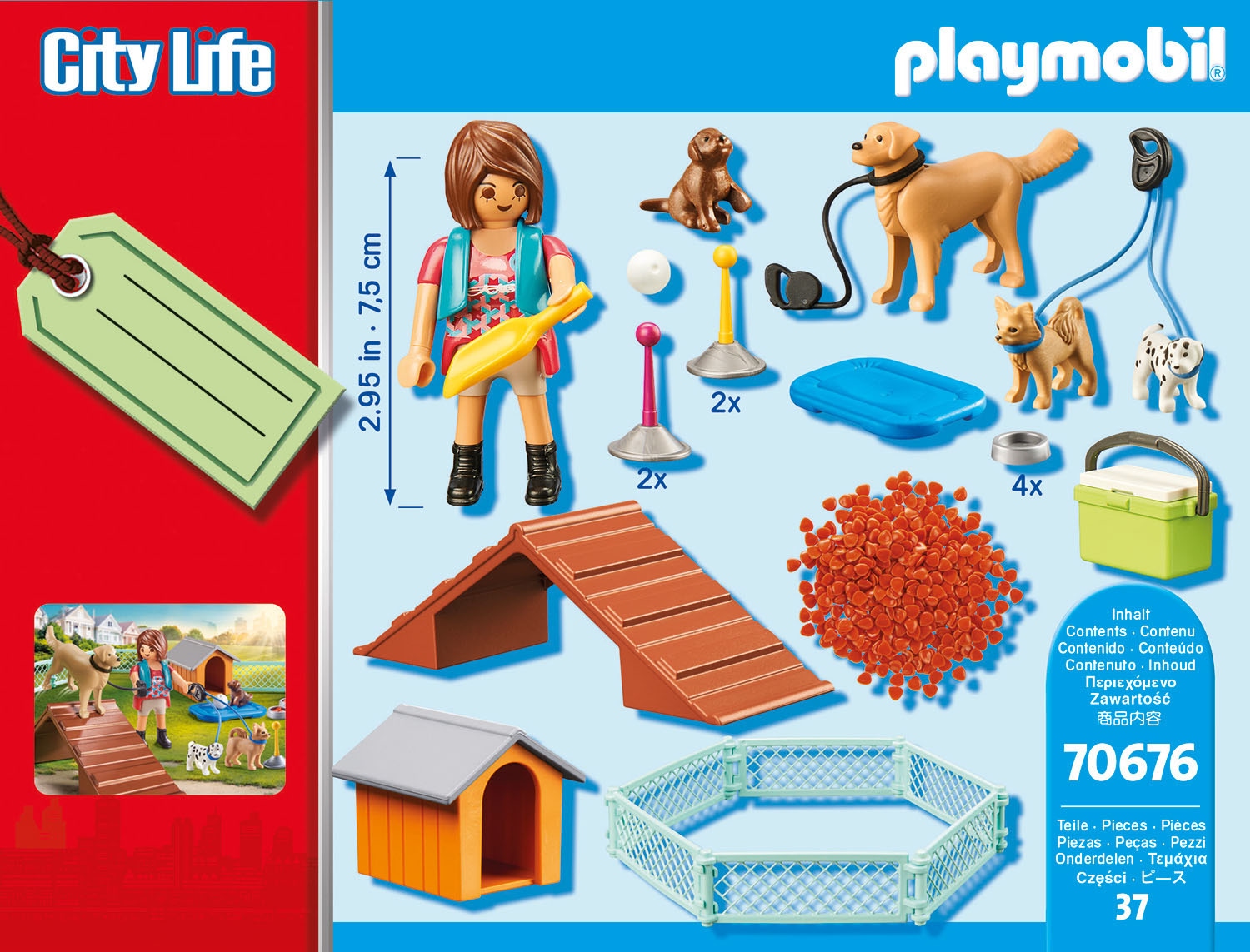 Playmobil® Konstruktions-Spielset »Geschenkset Hundetrainerin (70676), City Life«, (37 St.), Made in Europe