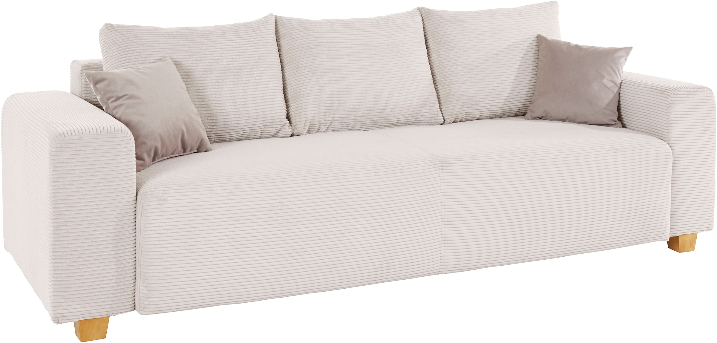 COLLECTION AB Schlafsofa Yves, mit Bettkasten, Bettfunktion und 2 Zierkissen