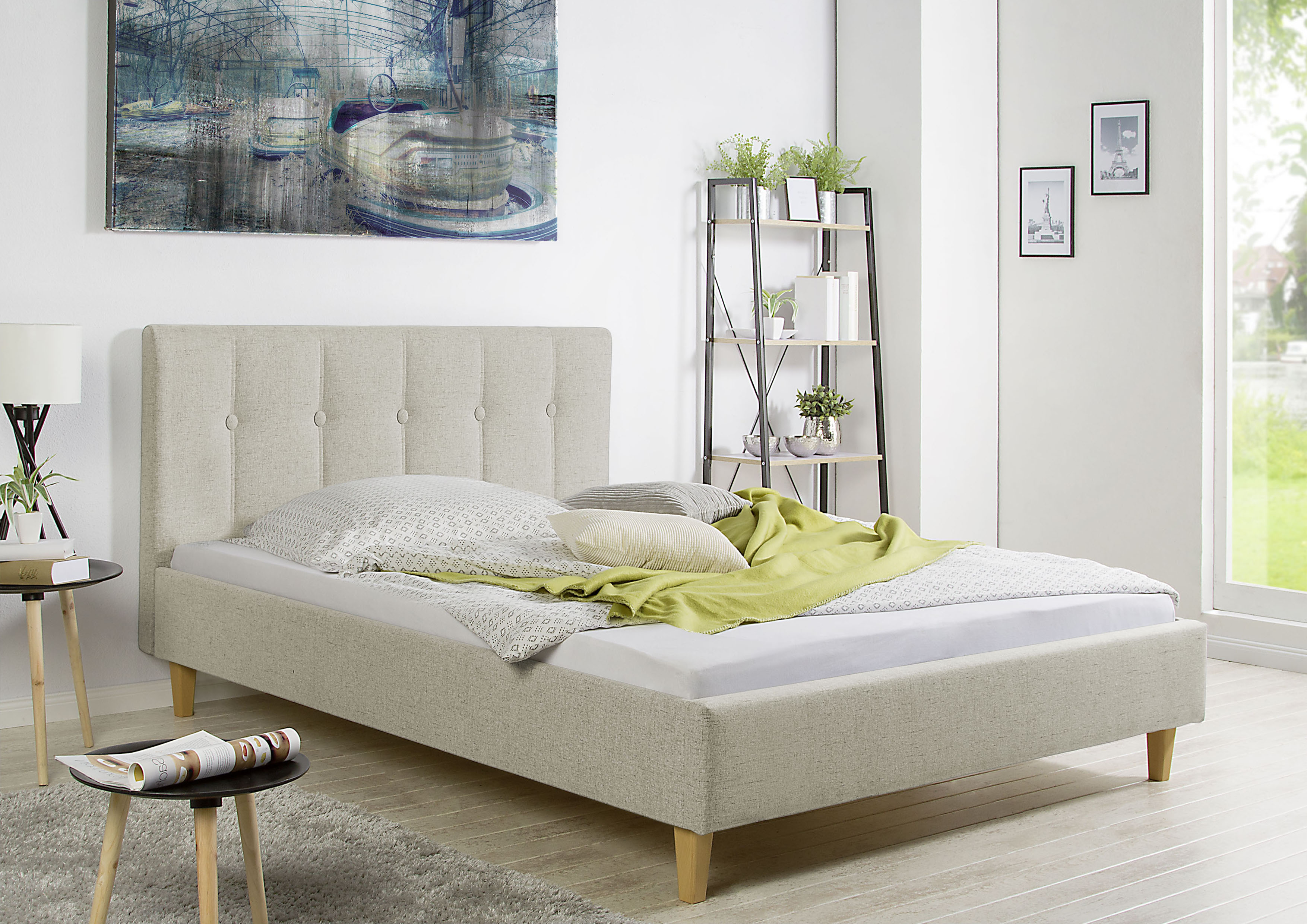 Maintal Polsterbett "Leesburg" Bettseiten zerlegt, ohne Bettkasten