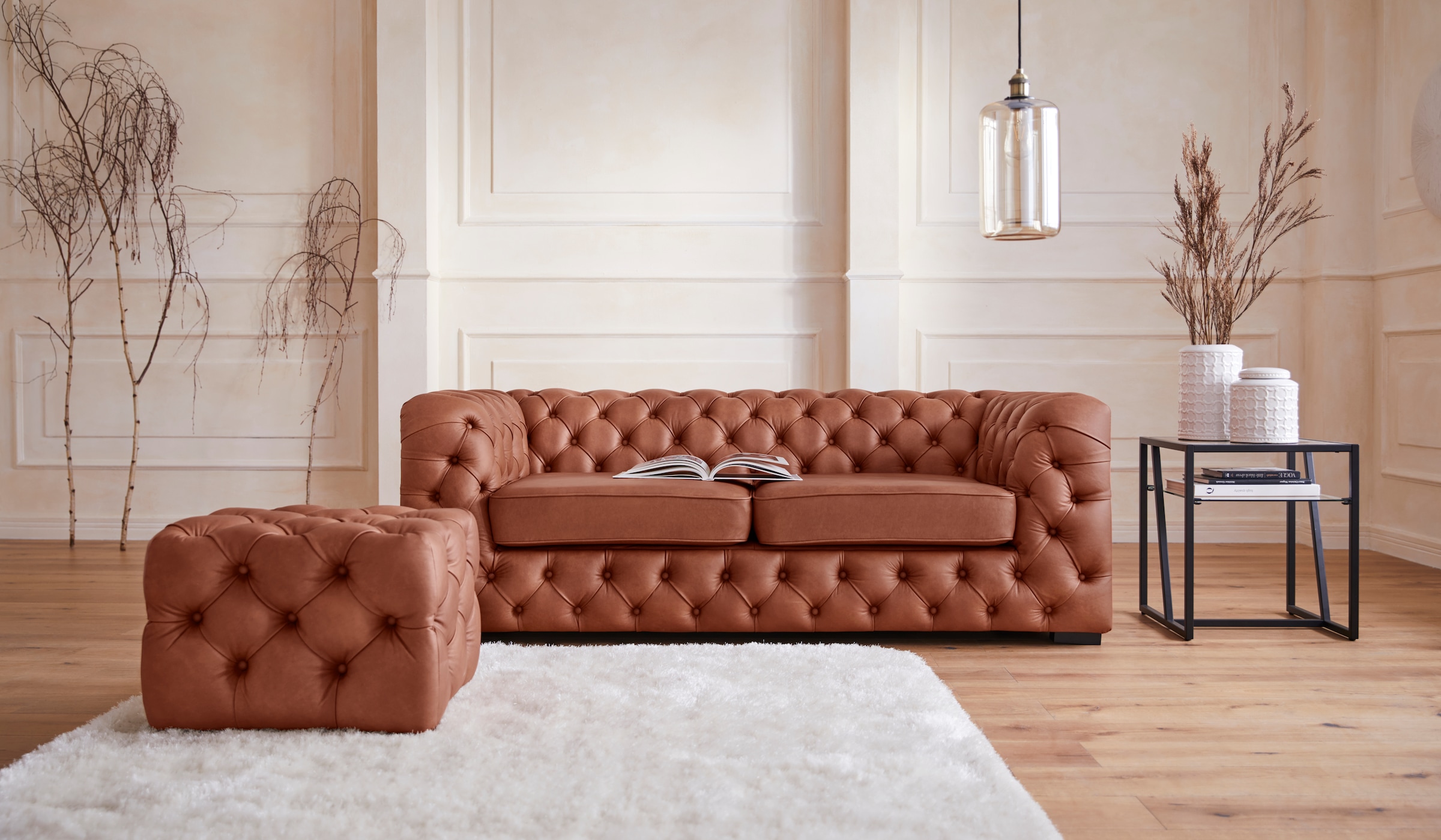 Guido Maria Kretschmer Home&Living 2-Sitzer »Kalina«, mit klassischer Chesterfield-Knopfheftung