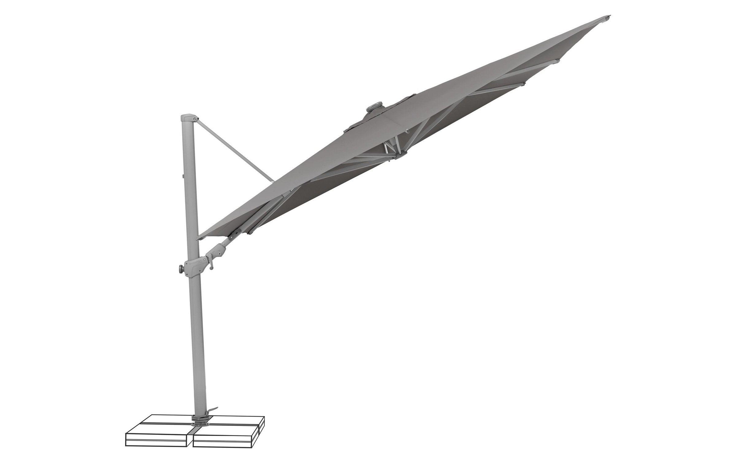 Sonnenschirm »Suncomfort by Glatz Varioflex Solar LED, 300 x 300 cm«