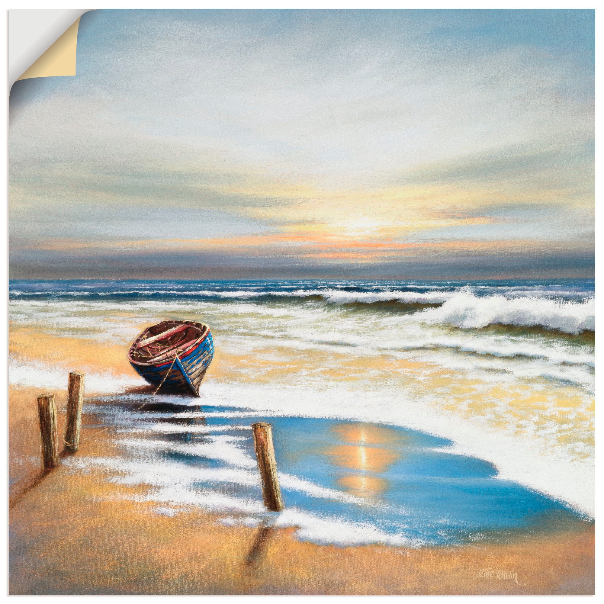 Artland Wandbild »Boot an der Küste«, Strand, (1 St.), als Leinwandbild,  Wandaufkleber oder Poster in versch. Grössen online shoppen |  Jelmoli-Versand
