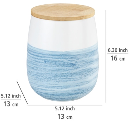 WENKO Vorratsdose »Modell Mala«, (1 tlg.), Aufbewahrungsdose für Vorräte mit Aquarell-Dekor, luftdichter Deckel