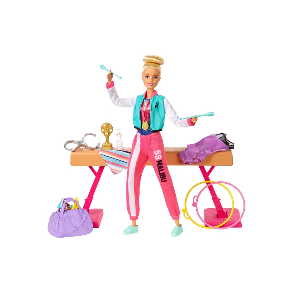 Barbie Spielfigur »Spielset Turnen«, (Set)