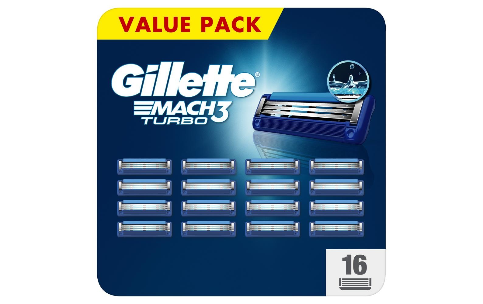 Gillette Rasierklingen »Mach3 Turbo 16 Stück«, (16 tlg.)
