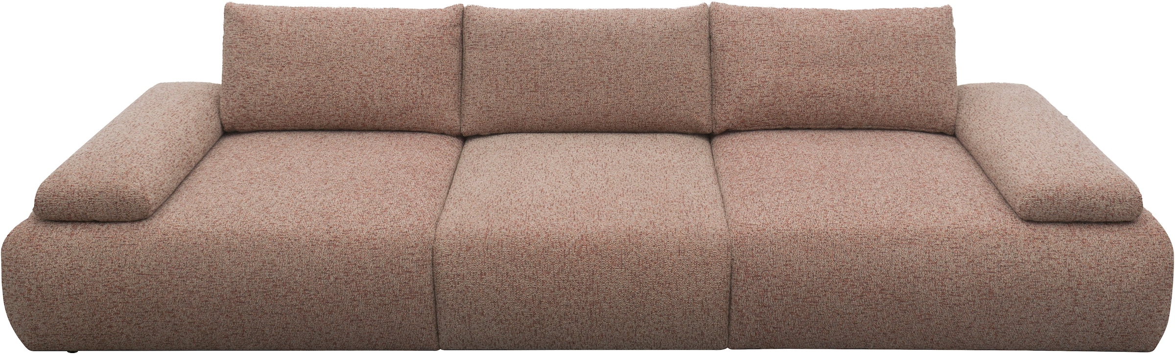 DOMO collection Big-Sofa »Évora Megasofa Breite 324 cm«, (3 St.), Federkern, inkl. Armlehnenverstellung, Struktur grob, rust