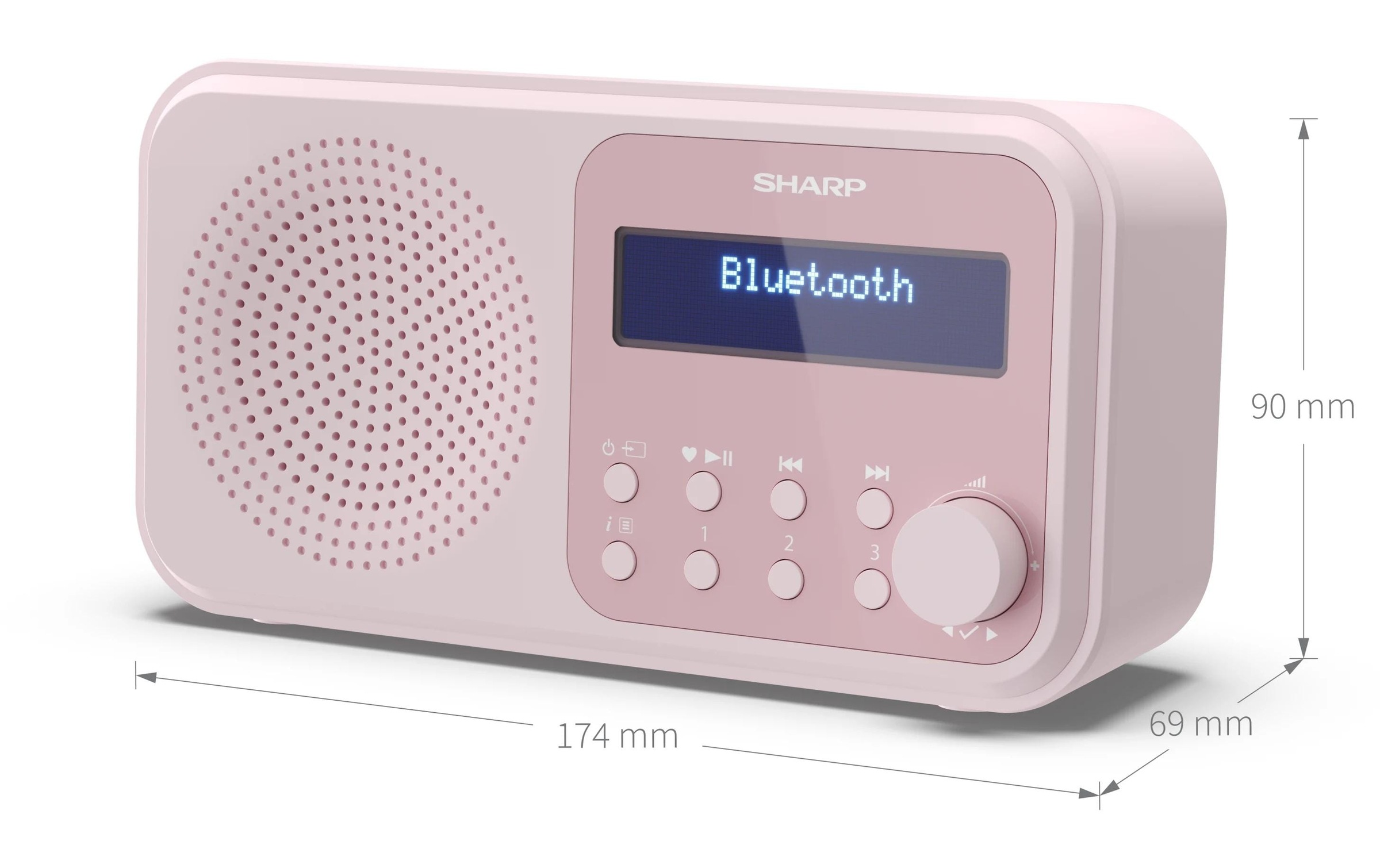 Sharp Digitalradio (DAB+) »DAB+ Radio DR-P420 – Pink«, (Digitalradio (DAB+)-FM-Tuner)