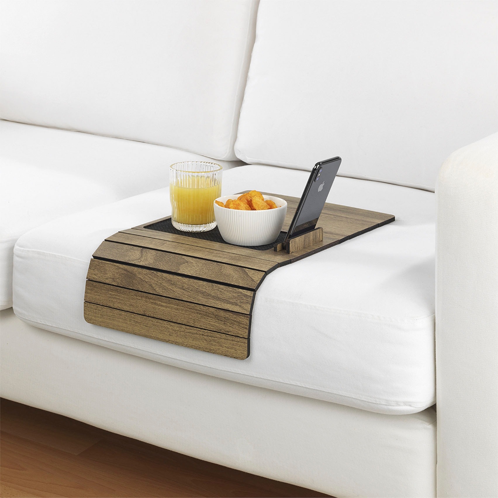 Maximex Tablett "Multi" Multifunktions-Sofa-Tablett mit Halterung für Smartphone und Tablet