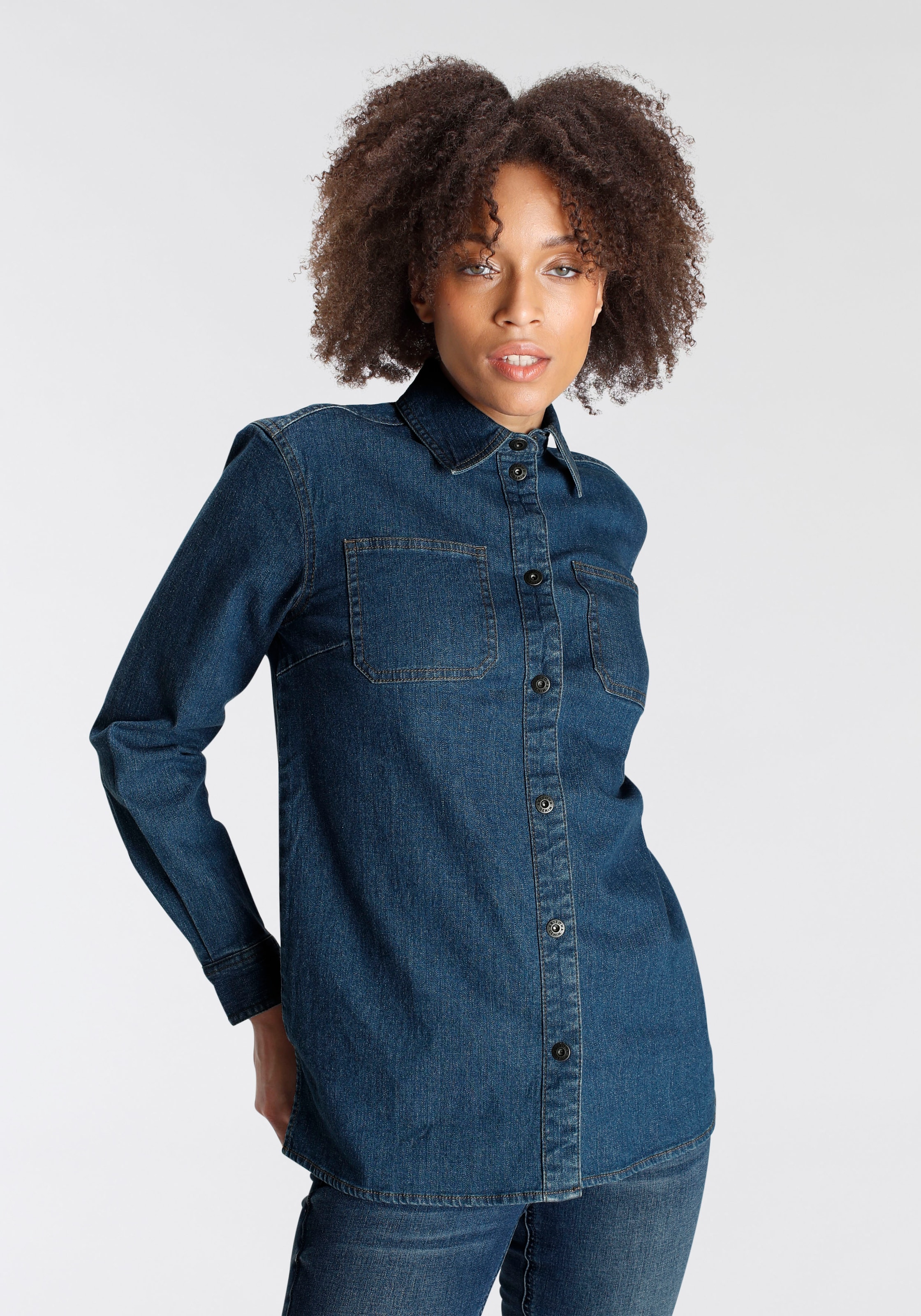 Arizona Jeansjacke Hemdjacke«, Weiter bestellen - Denim Jelmoli-Versand bei »Shacket online Schweiz geschnitten