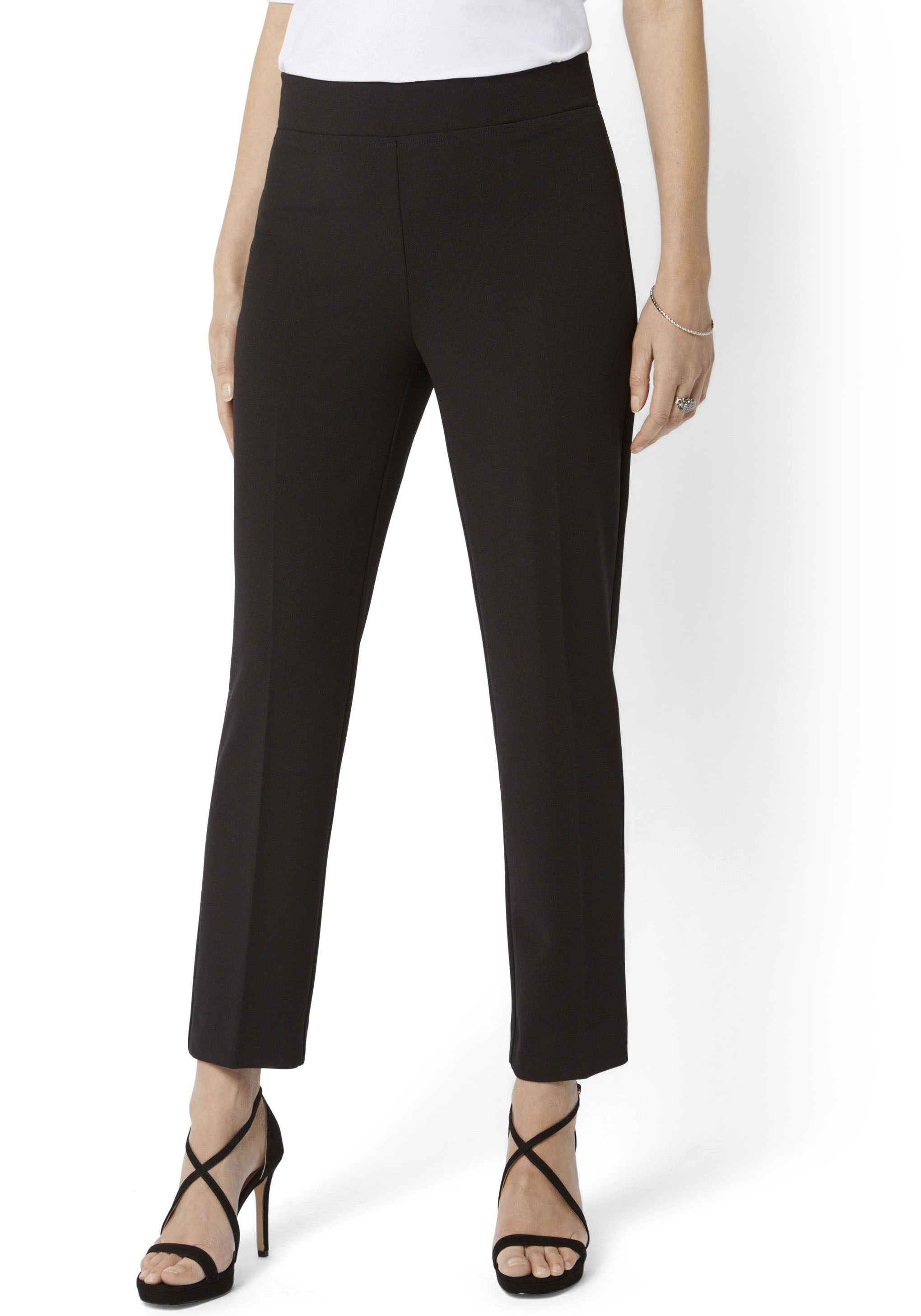 Stretch-Hose, in eleganter Schlupfform mit Bügelfalte