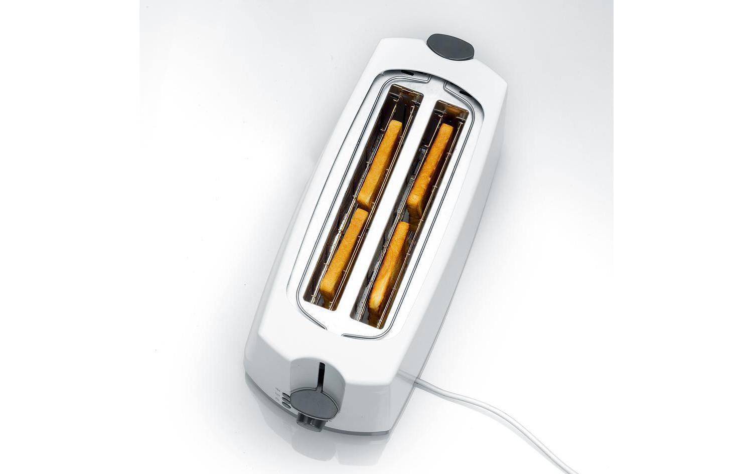 Severin Toaster »AT 2234 Weiss/Schwarz«, 1400 W, Lieferung mit passendem CH-Fixadapter