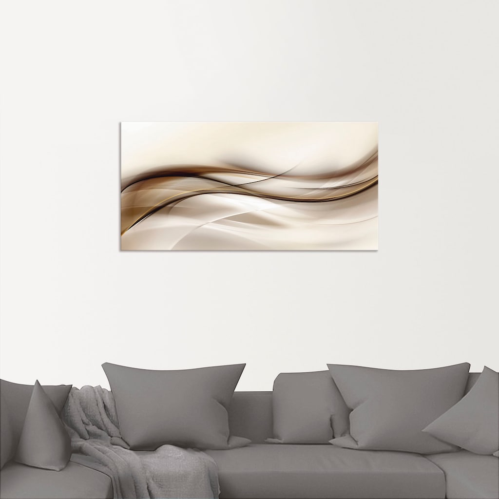Artland Wandbild »Braune abstrakte Welle«, Muster, (1 St.)