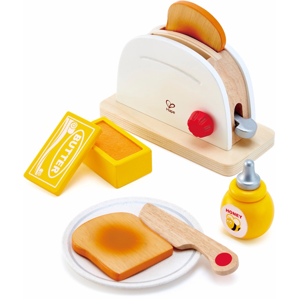 Hape Kinder-Toaster »Pop-Up-Toaster-Set, 7-tlg.«, (Set, 7 tlg.)