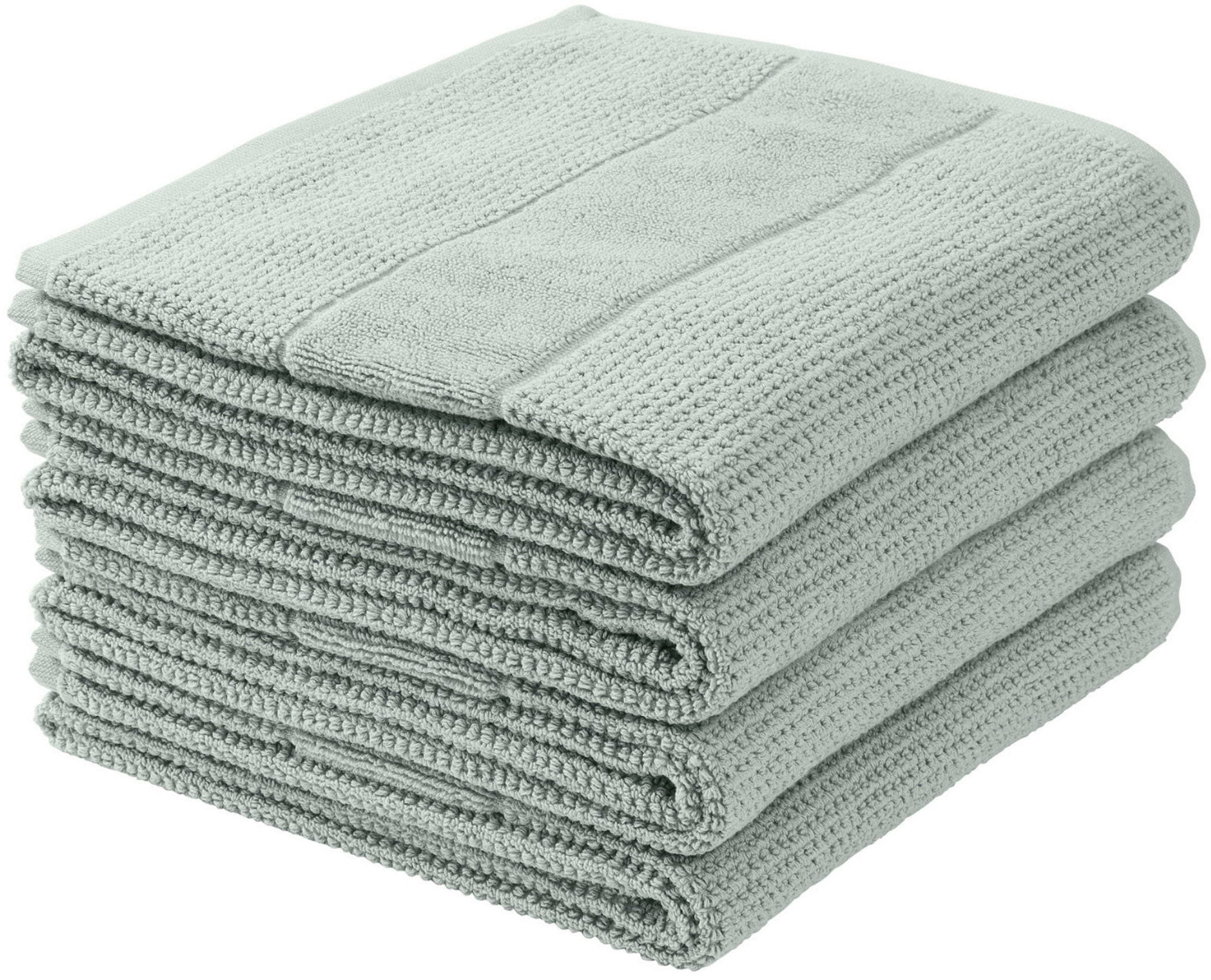 St.), OEKO-TEX®-zertifiziert Baumwolle«, (4 GREEN Set Jelmoli-Versand Handtücher online aus im Schiesser »Turin | Reiskorn-Optik, 4er shoppen IN 100% MADE by