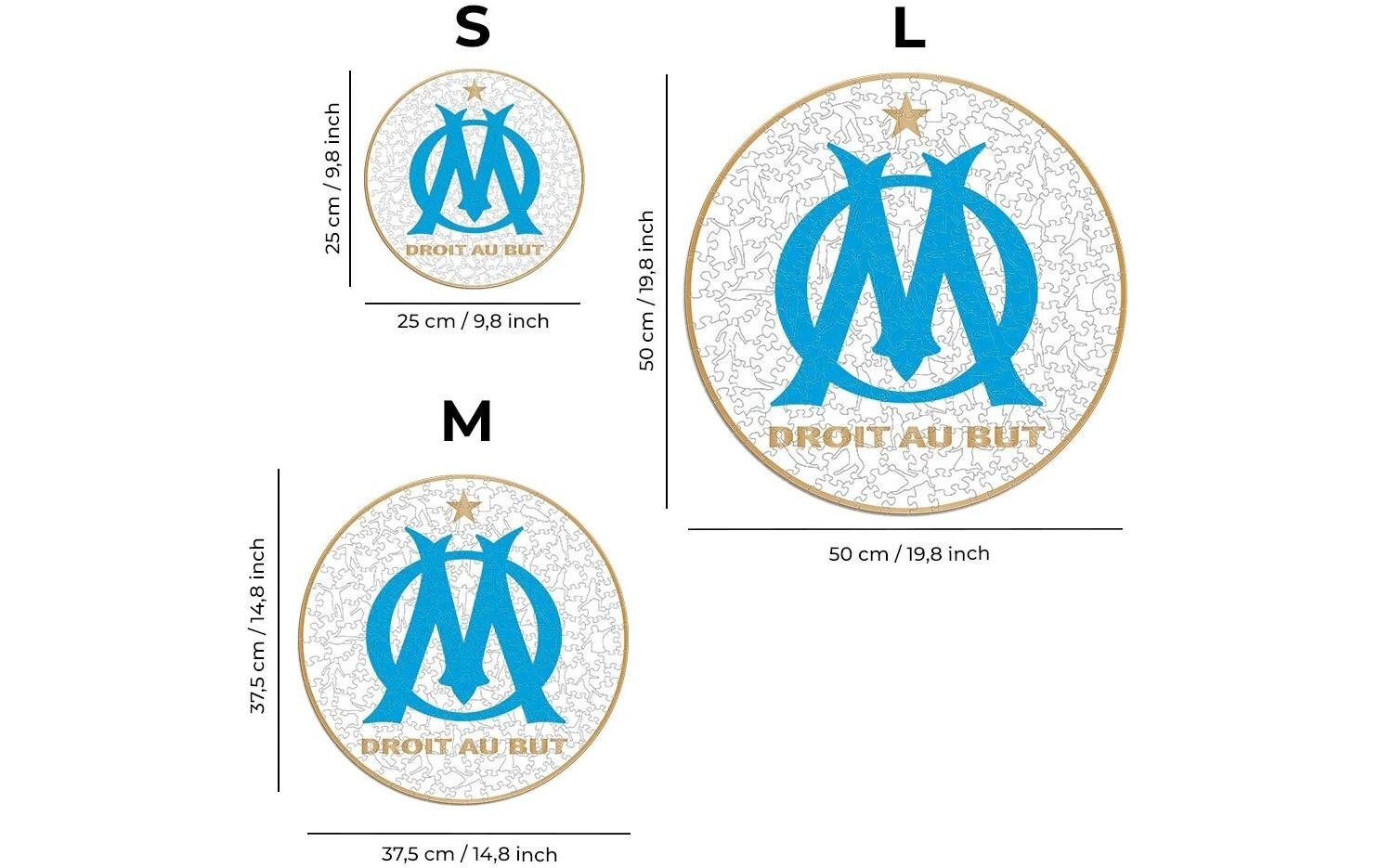 Puzzle »Iconic Olympique Marseille – Logo«, Holzart: Birke (Herkunftsland: China)