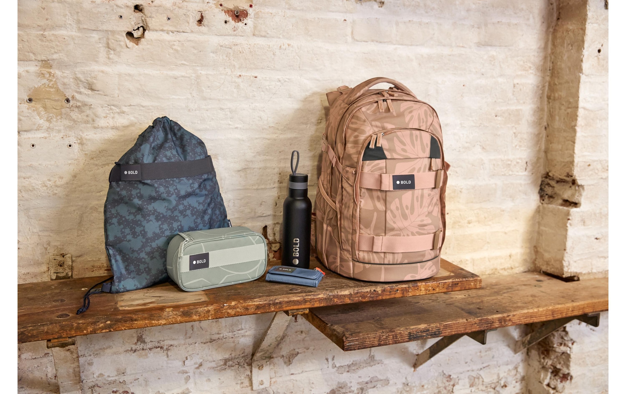 LÄSSIG Rucksack »Bold Leaves Caramel«