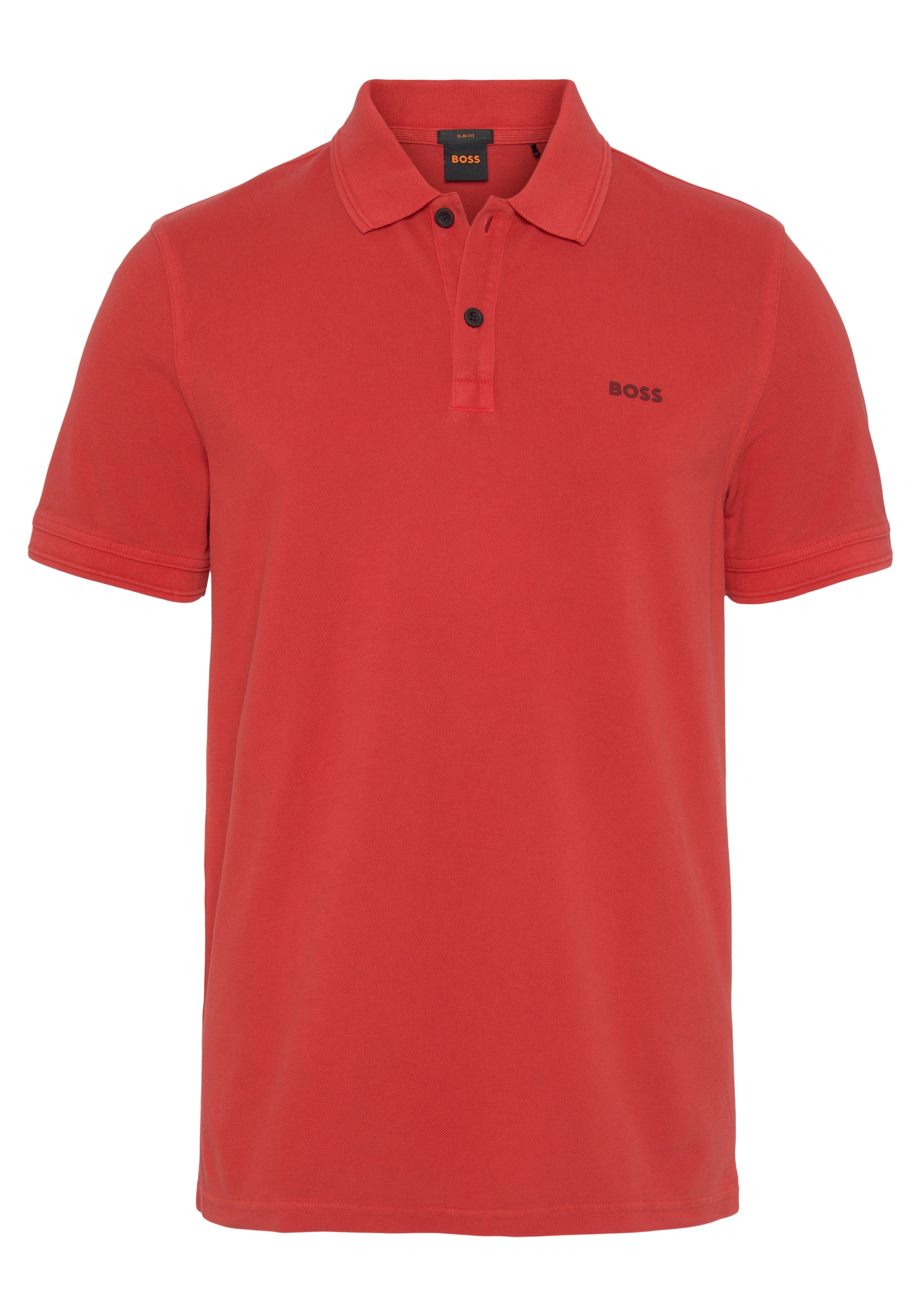 »Prime auf ORANGE Poloshirt Jelmoli-Versand | kaufen 01«, der online Brust mit Logoschriftzug 10203439 BOSS dezentem