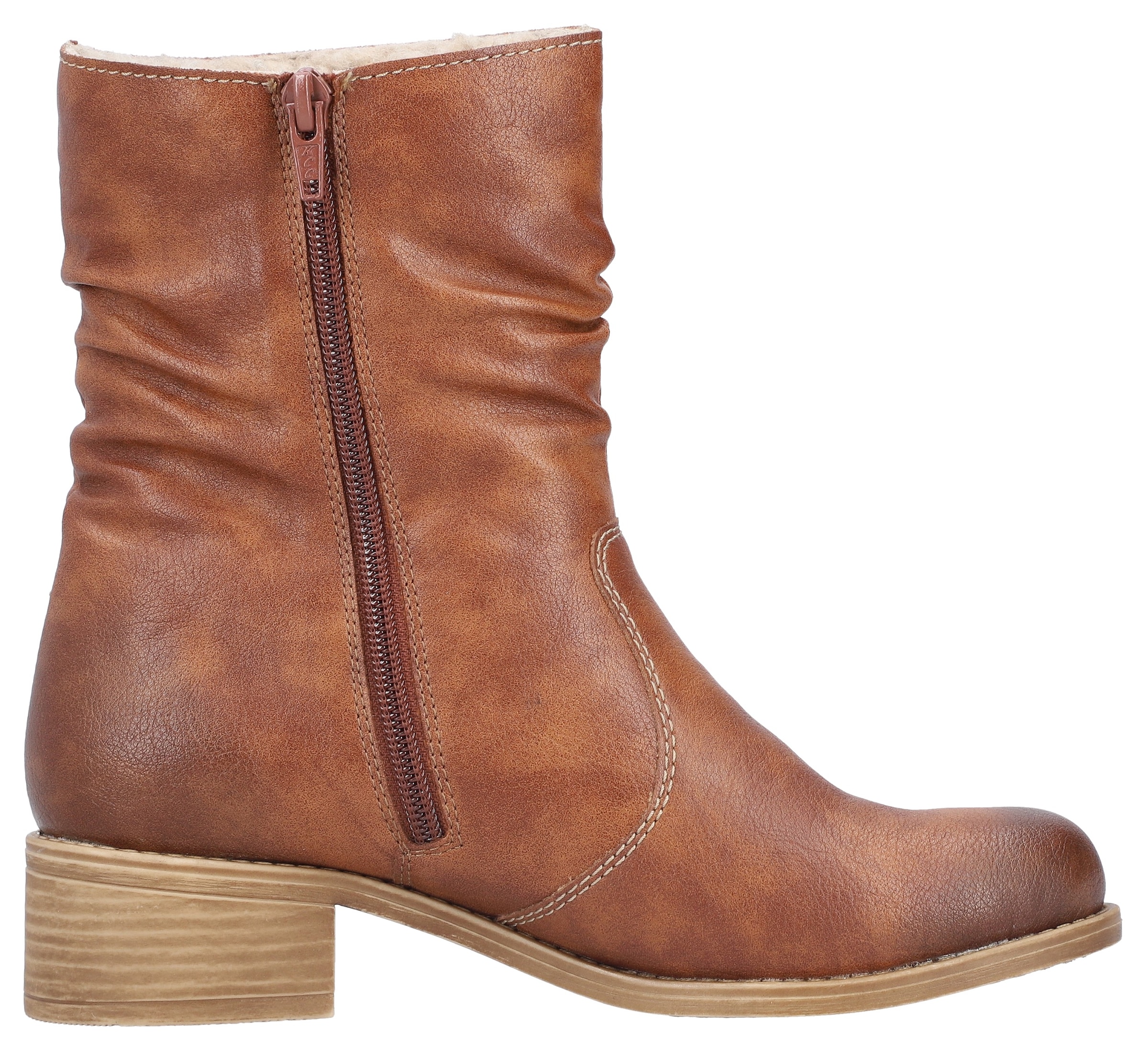 Rieker Winterstiefelette, Boots, Winterboots, Blockabsatz, mit Innenreissverschluss