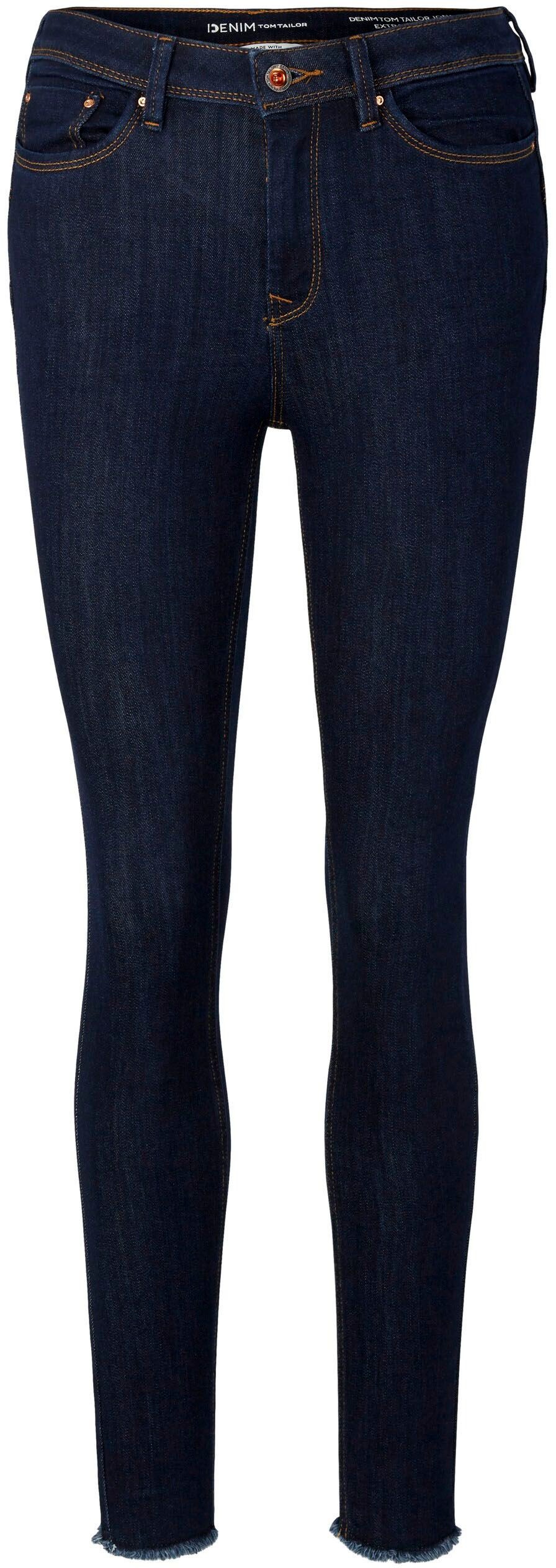 TOM TAILOR Denim Ankle-Jeans »Extra Skinny Ankle Jeans«, mit ausgefranstem Beinabschluss