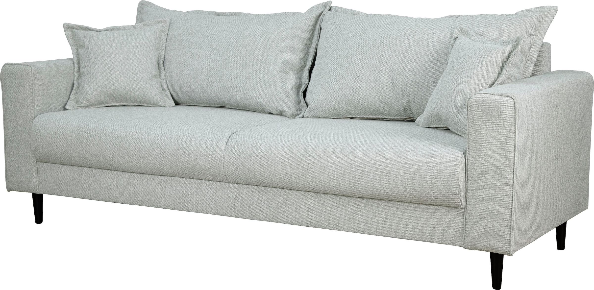 Home affaire 3-Sitzer »VEYRAS, hoher Sitzkomfort, Masse B/T/H: 212/84/76 cm«, mit Wellenunterfederung, incl. Rückenkissen und Zierkissen
