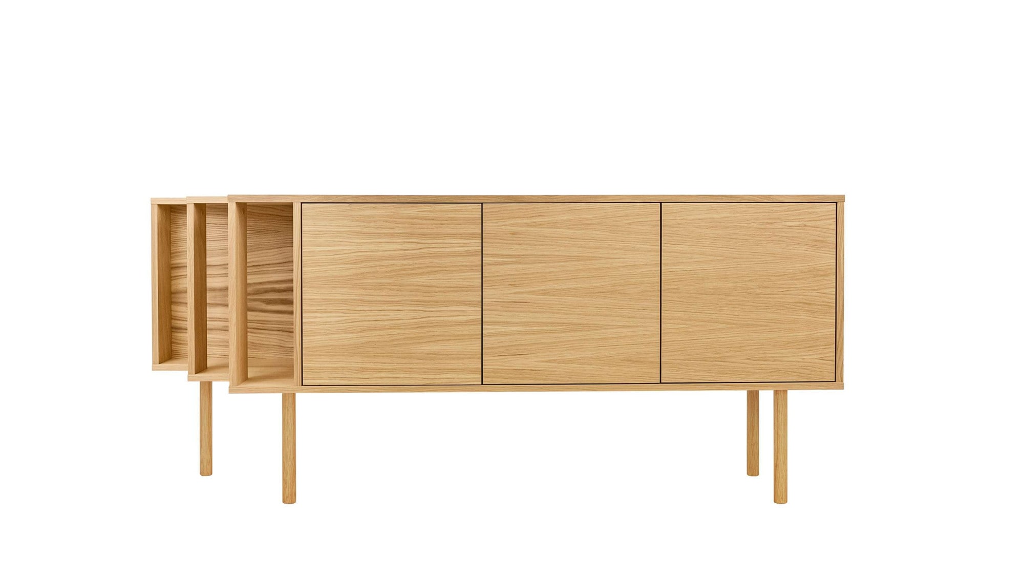 Woodman Sideboard »Shift«, mit Echtholzfurnier aus Eiche, Breite 189 cm, mit Push-to-Open, FSC®