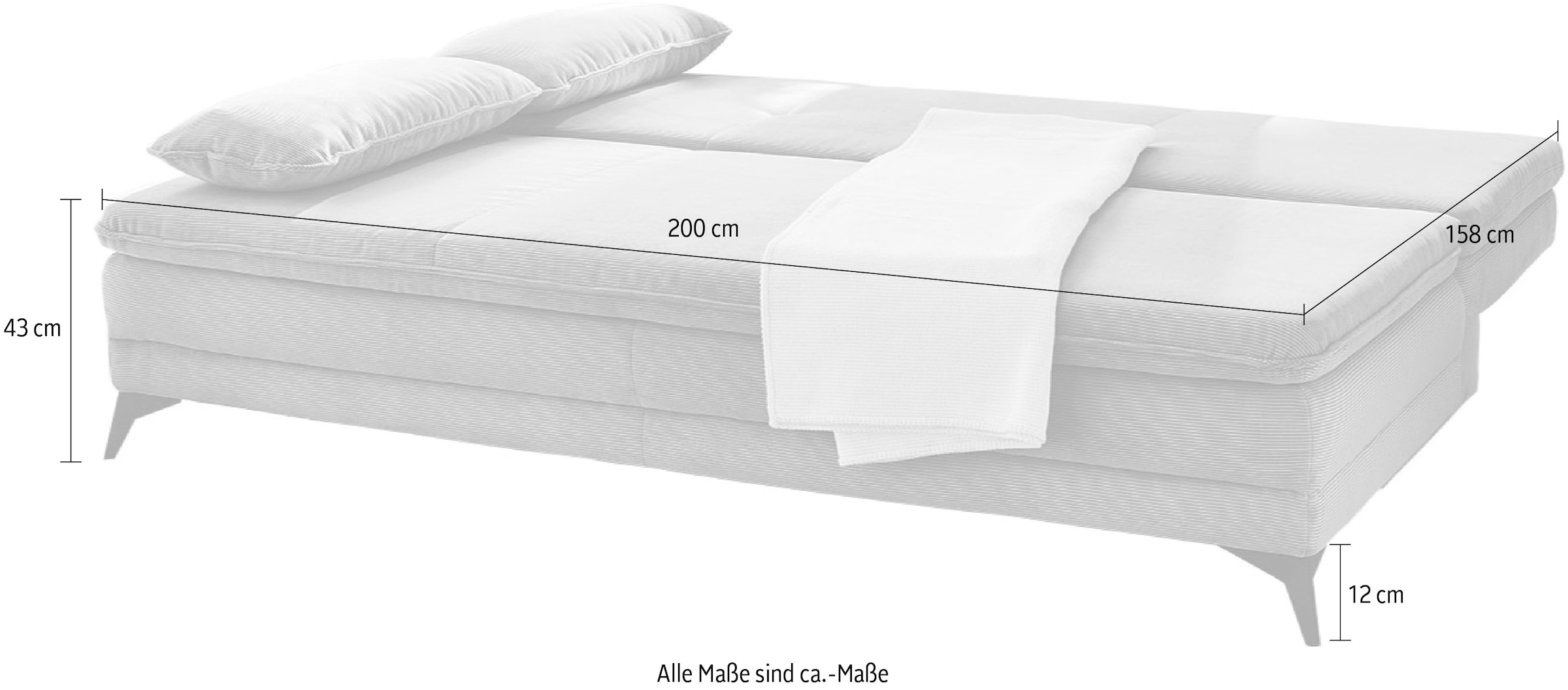 Jockenhöfer Gruppe Schlafsofa »Laurin«, als Dauerschläfer geeignet, Bettfunktion und Stauraum/Bettkasten