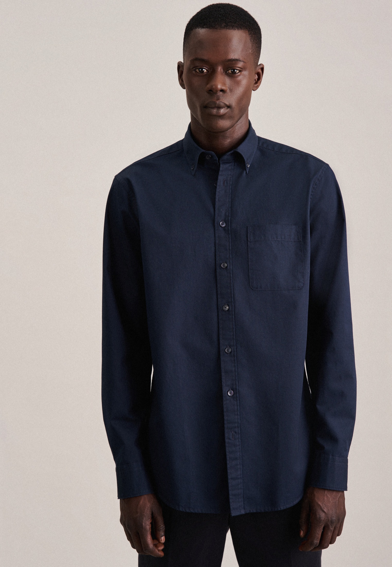 seidensticker Businesshemd »Schwarze Rose« Regular 1/1 Button-Down-Kragen Uni