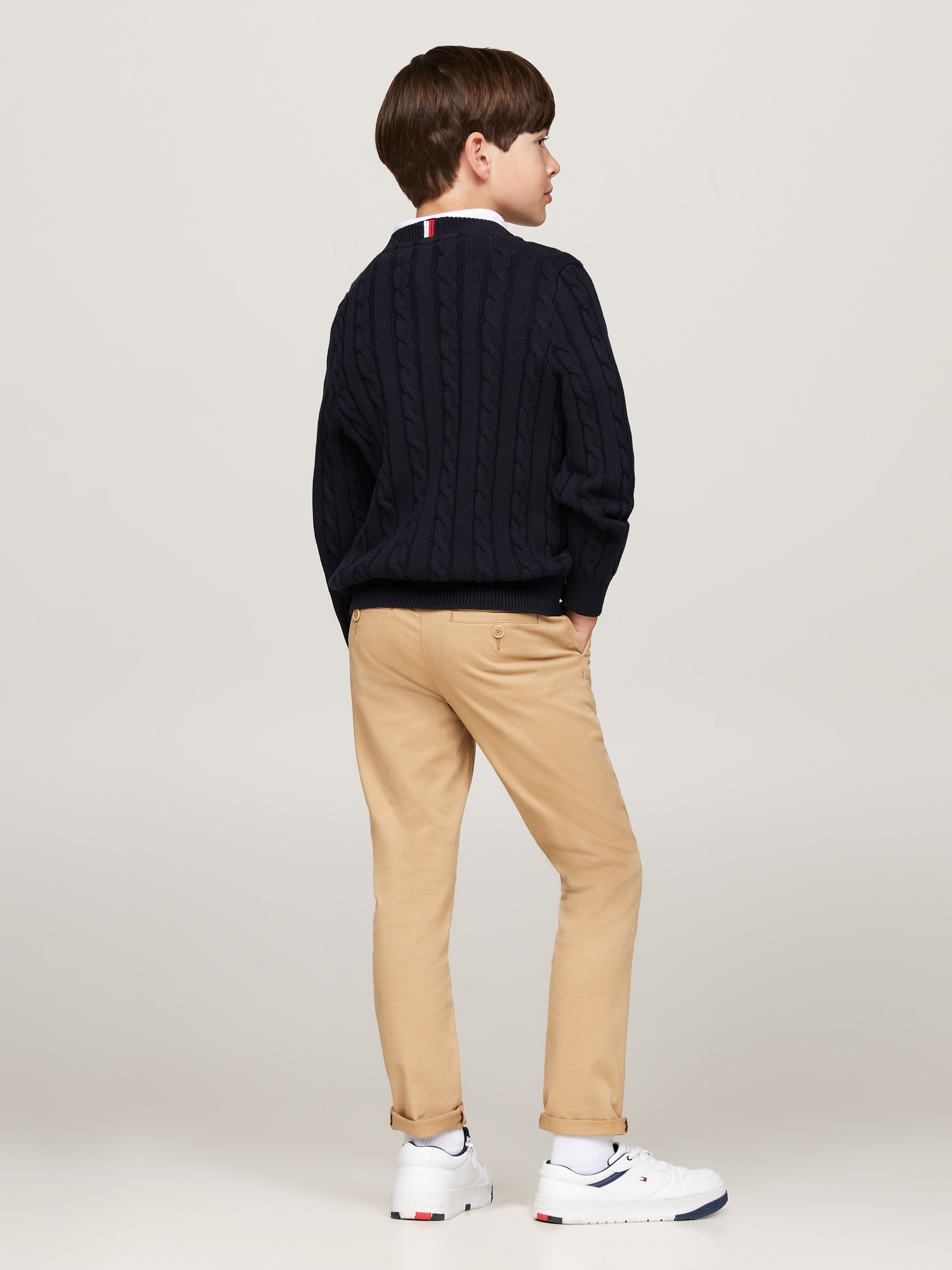 Tommy Hilfiger Strickpullover »ESSENTIAL REG CABLE SWEATER«, mit Zopfmuster