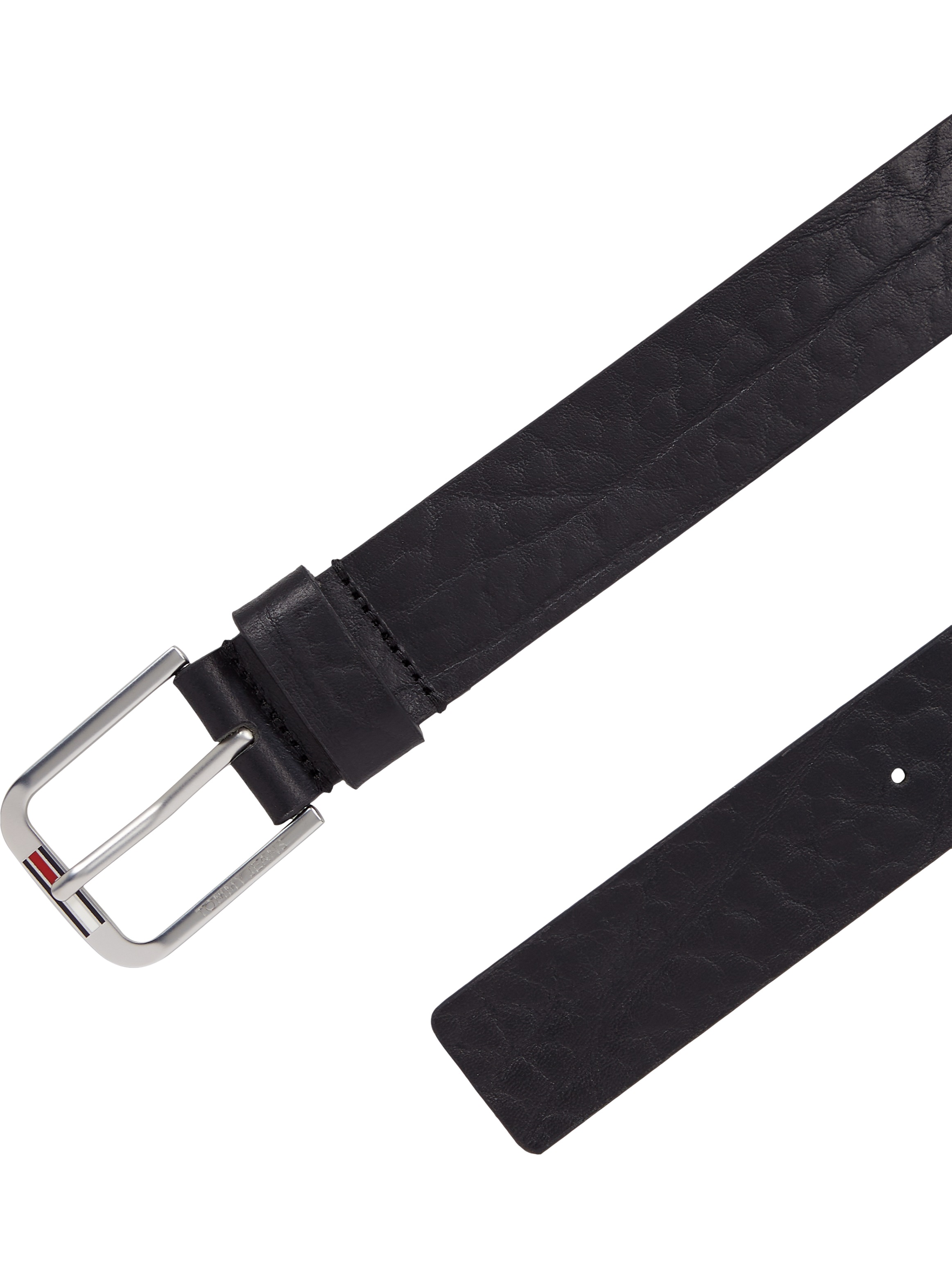 Tommy Jeans Ledergürtel »TJM AUSTIN TEXTURE 3.5«, Label auf der Schliesse, genarbtes Leder