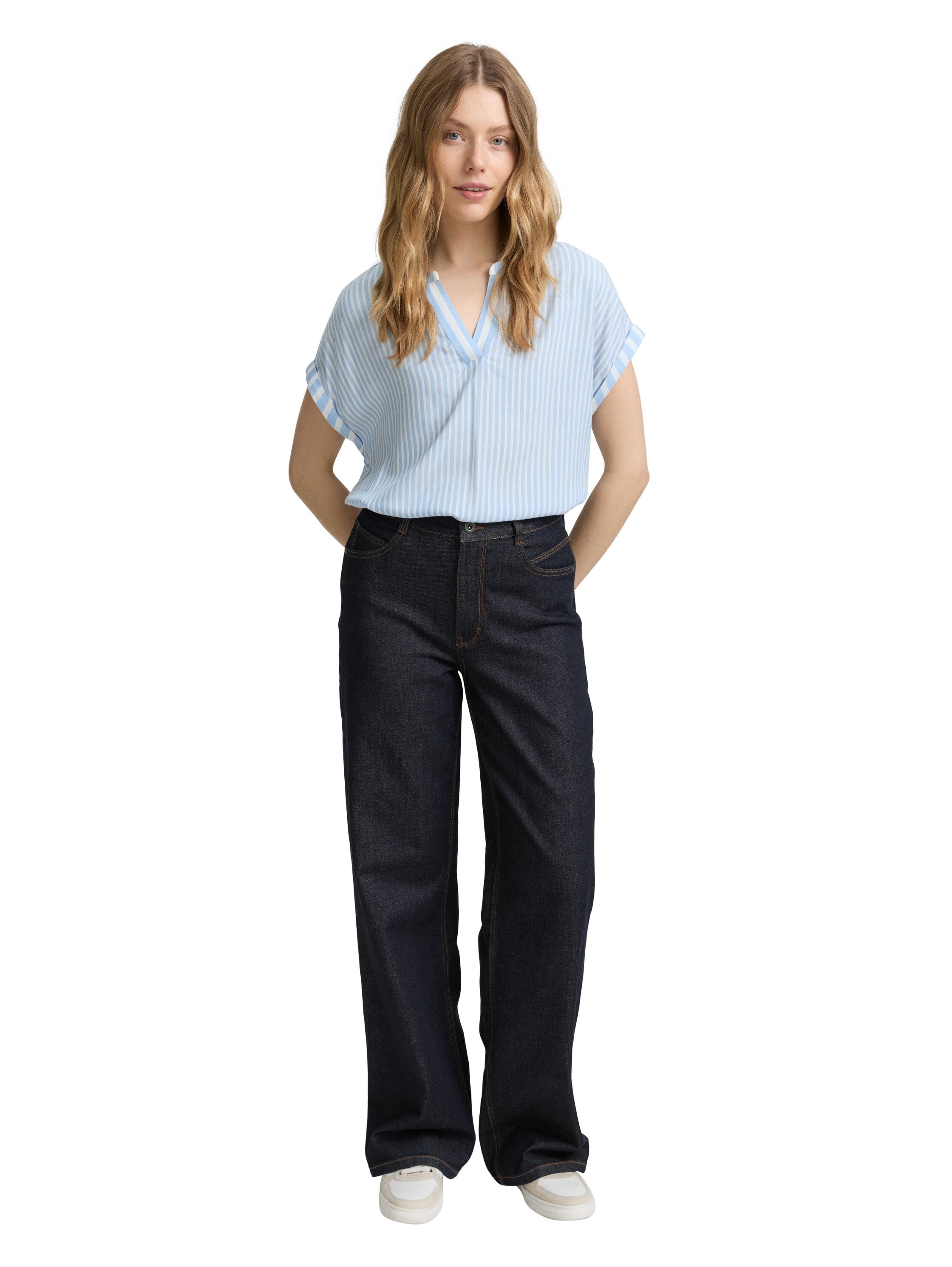 TOM TAILOR Shirtbluse, mit Streifen Muster