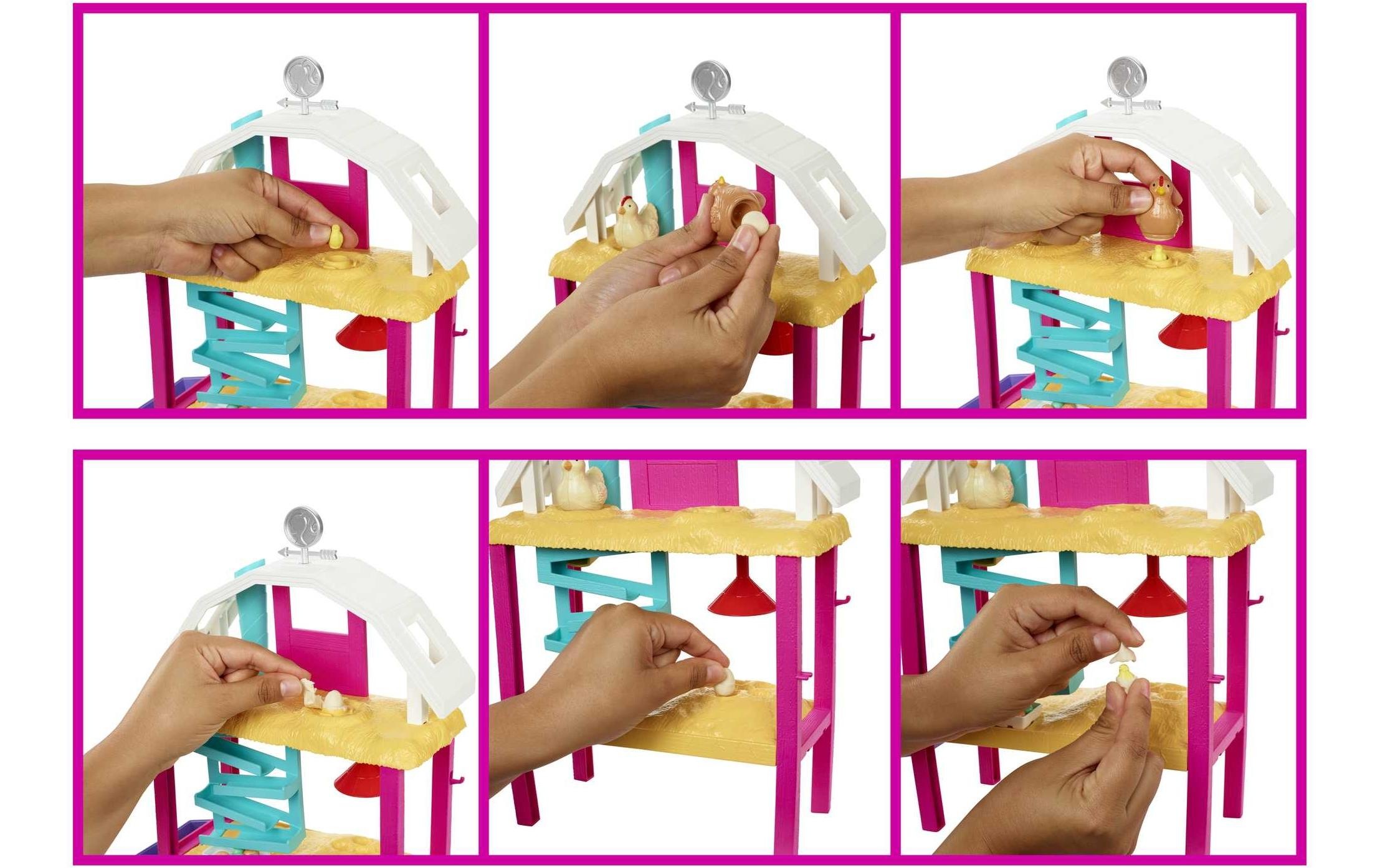 Barbie Spielwelt »Spielset Hühnerhof mit Tieren & Puppe«